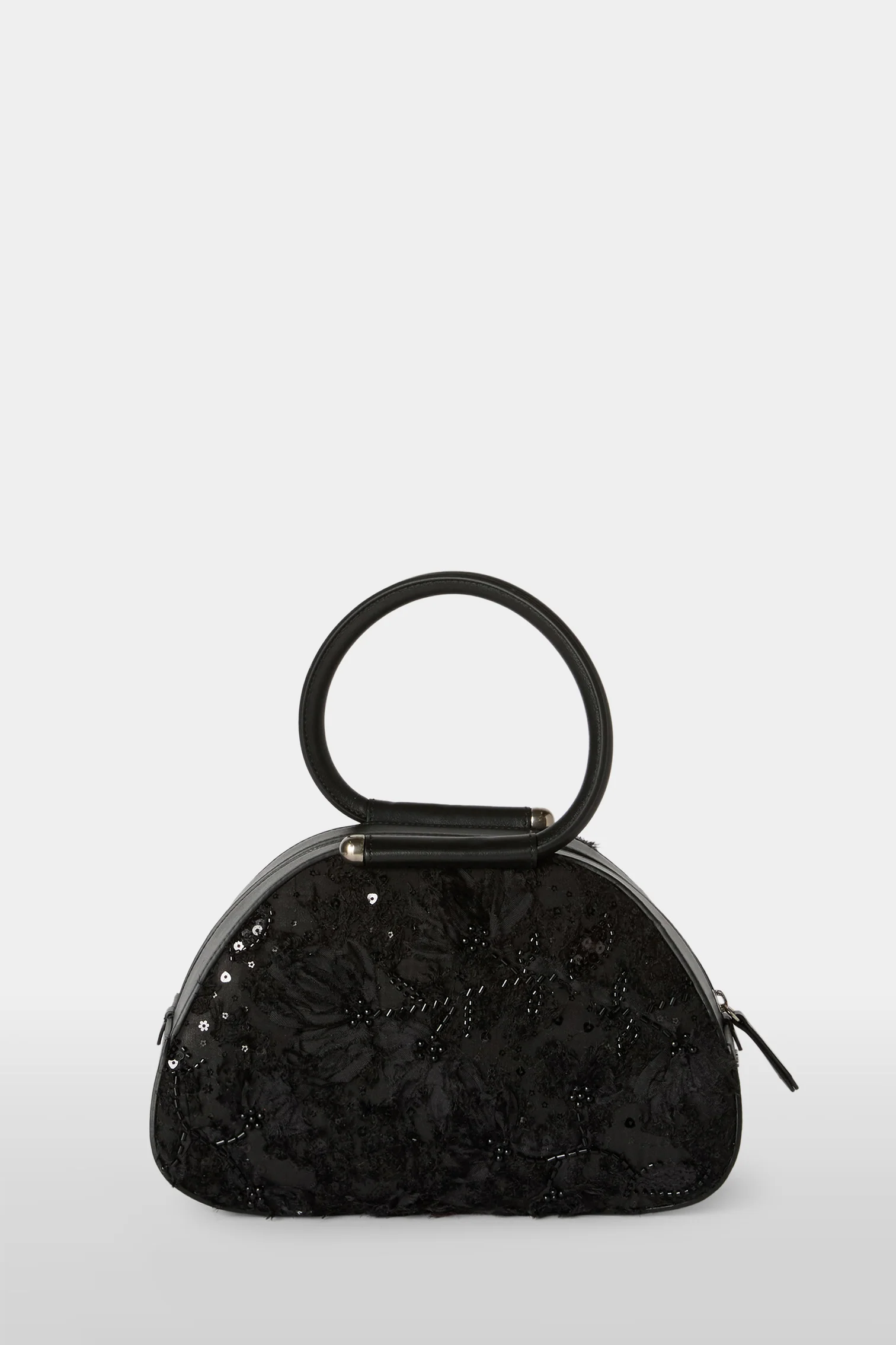 Black Caragol Bag with Sequin Embroidery - Image 3