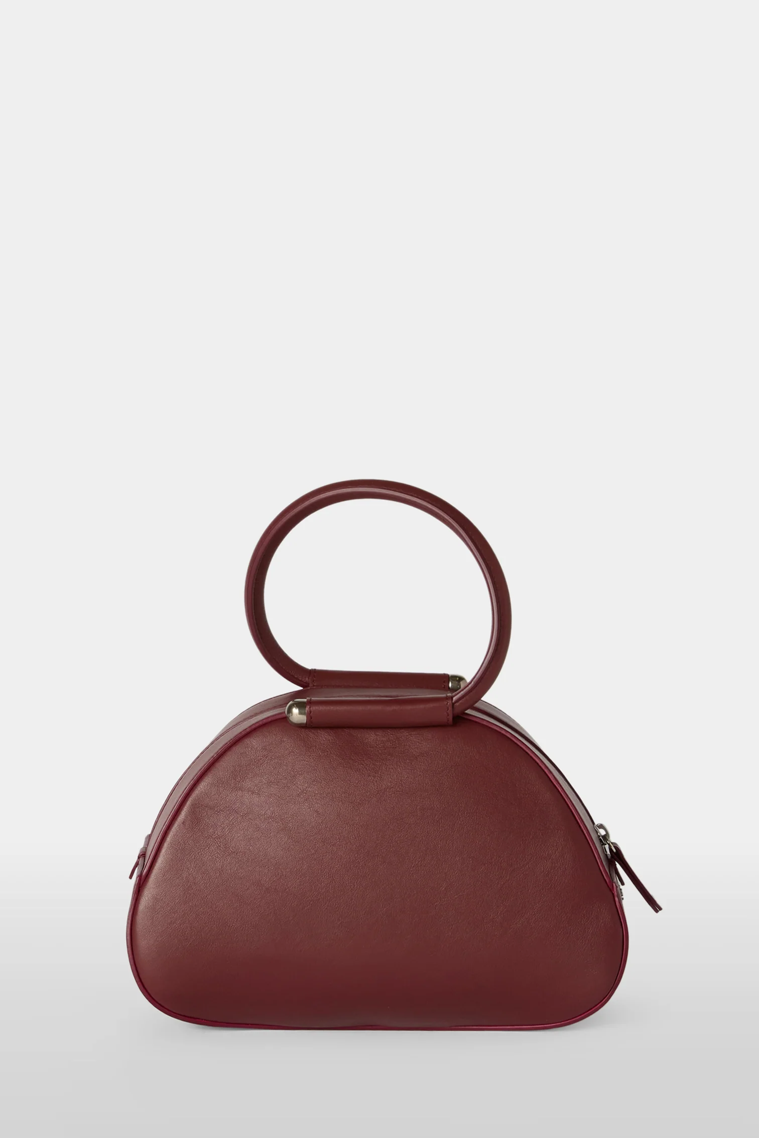 Burgundy Caragol Bag with Floral Embroidery - Image 3