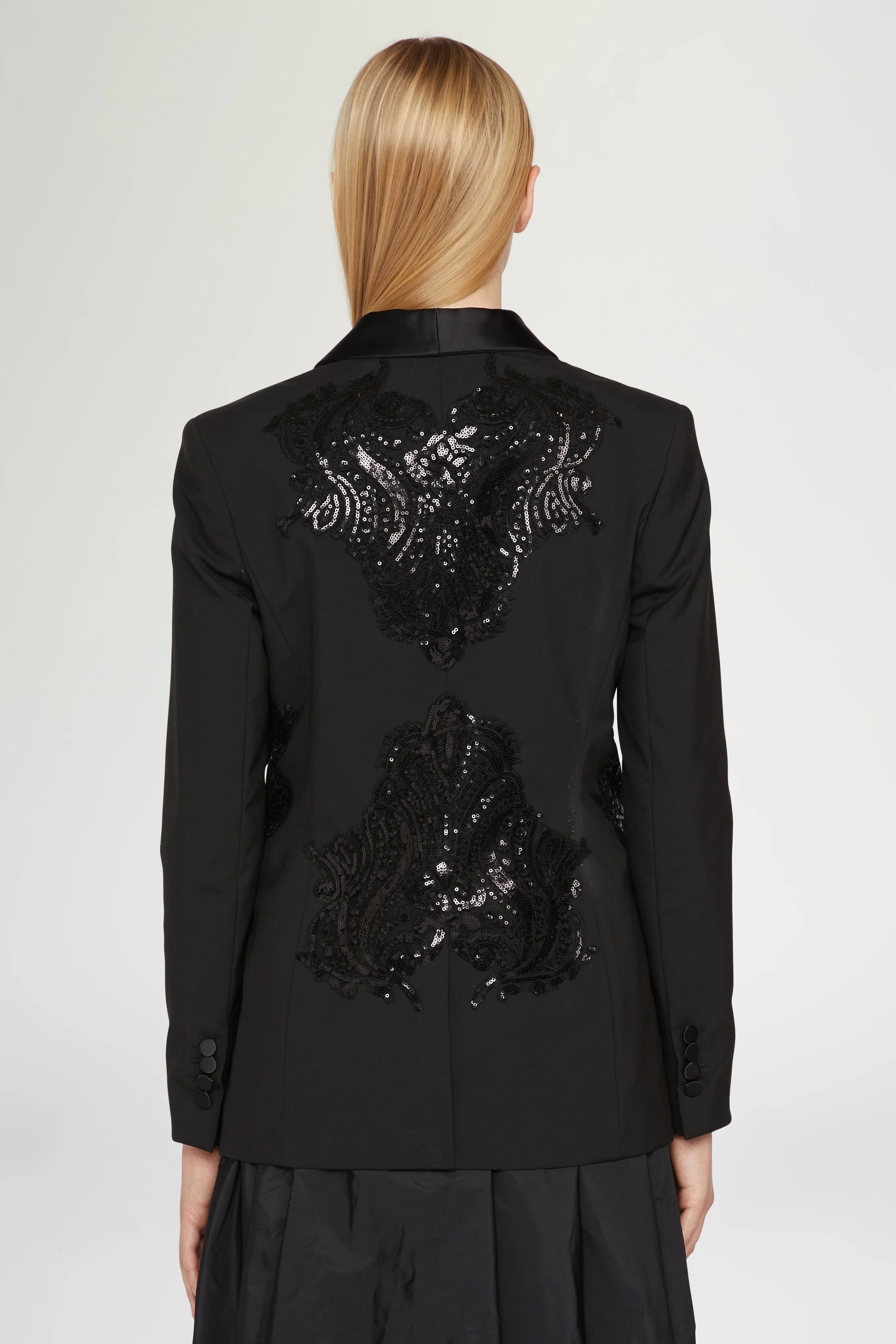 Black Blazer with Sequins - Image 3