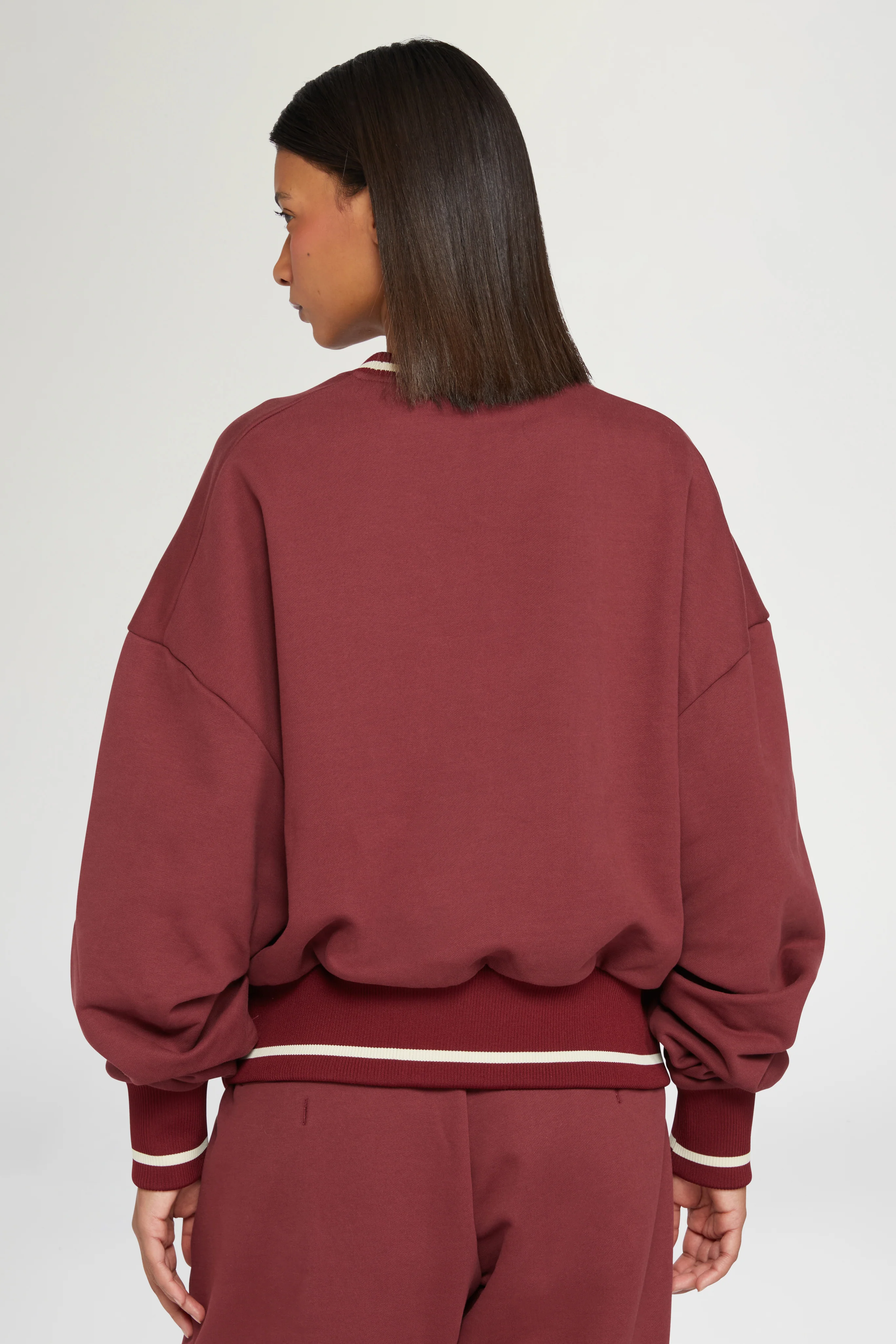 Bordeaux Cotton Sweatshirt - Image 3