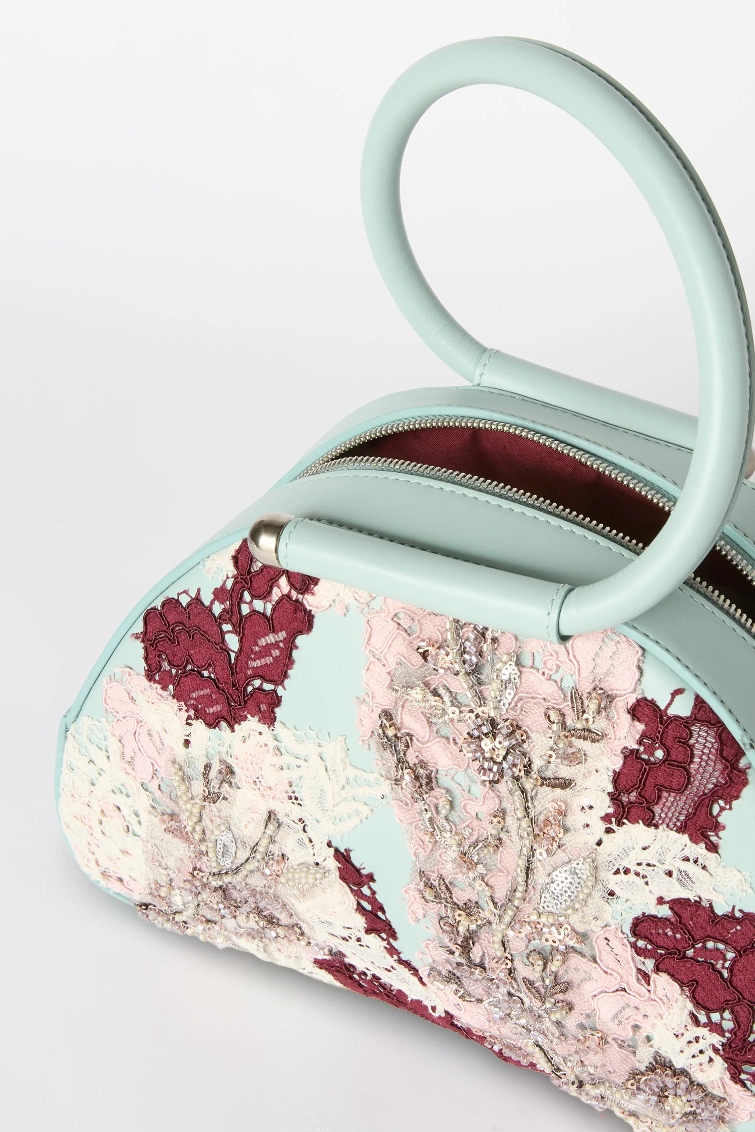 Turquoise Caragol Bag with Embroidery - Image 4