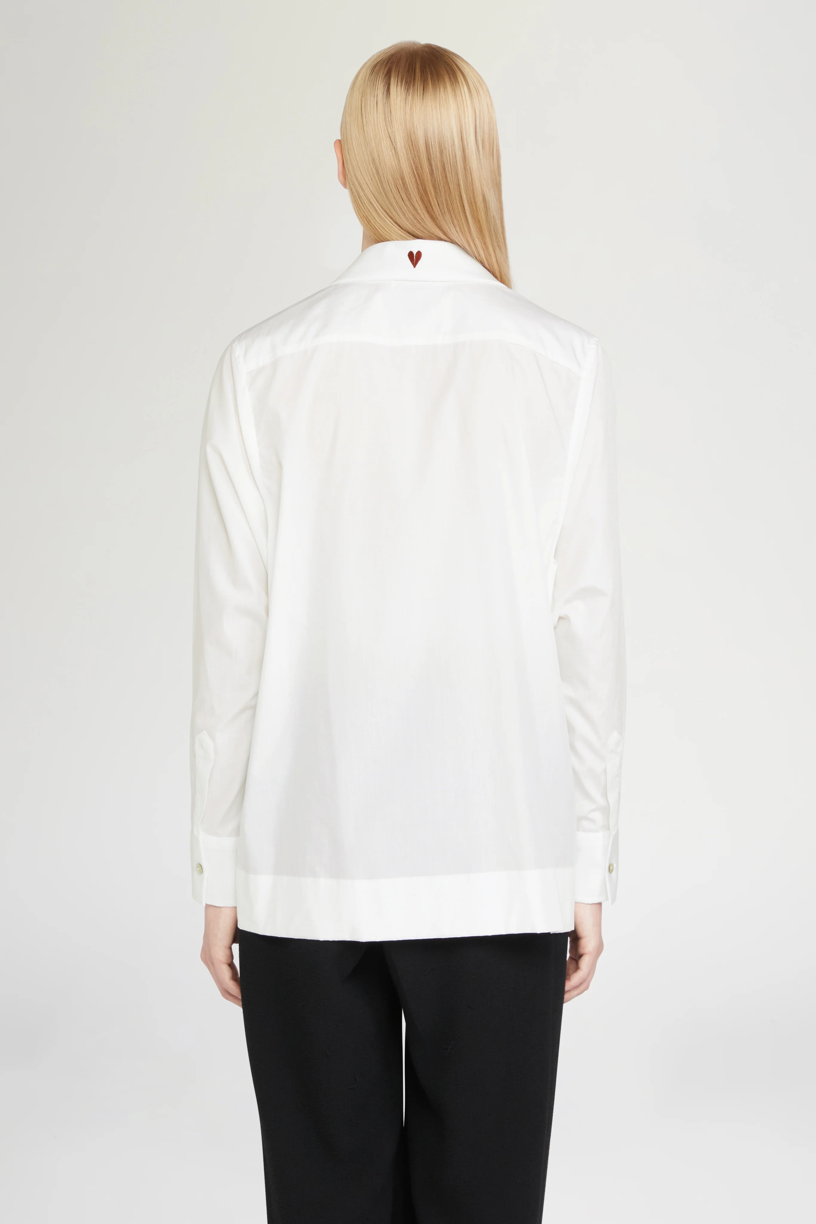 White Cotton Shirt with Beads - Image 5