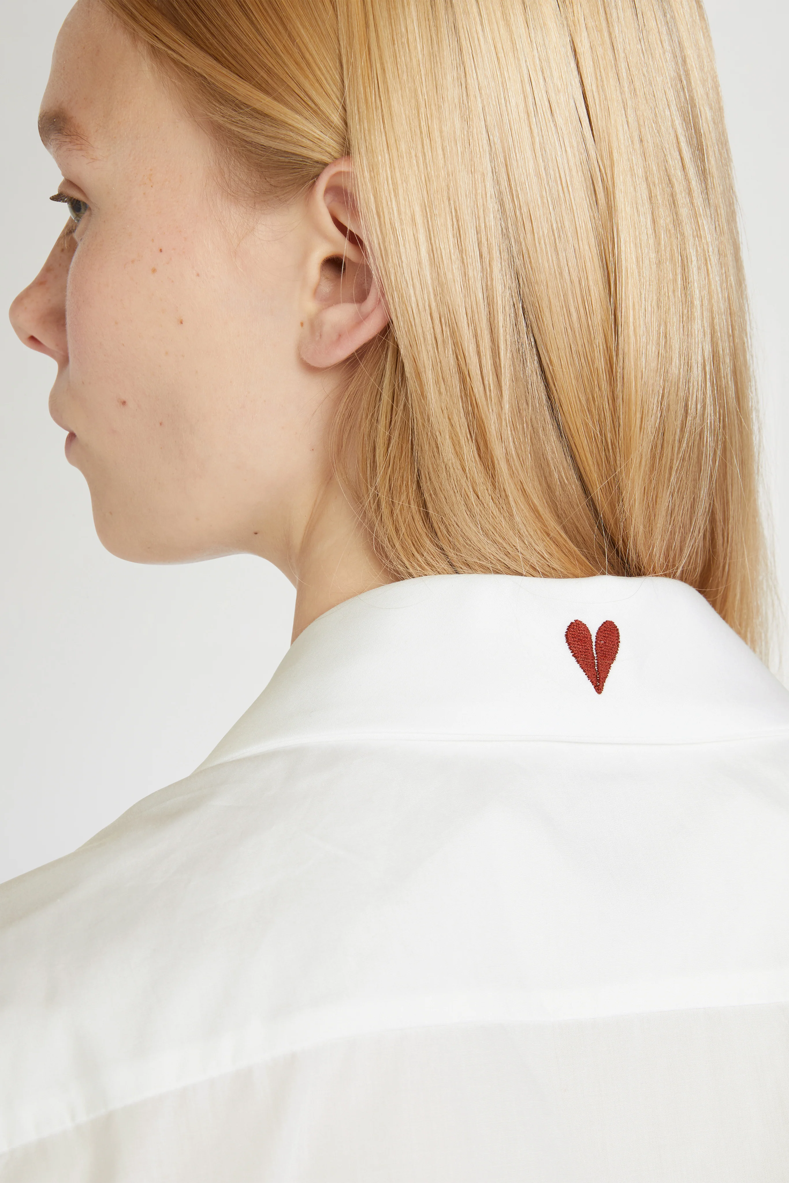 White Cotton Shirt with Beads - Image 6