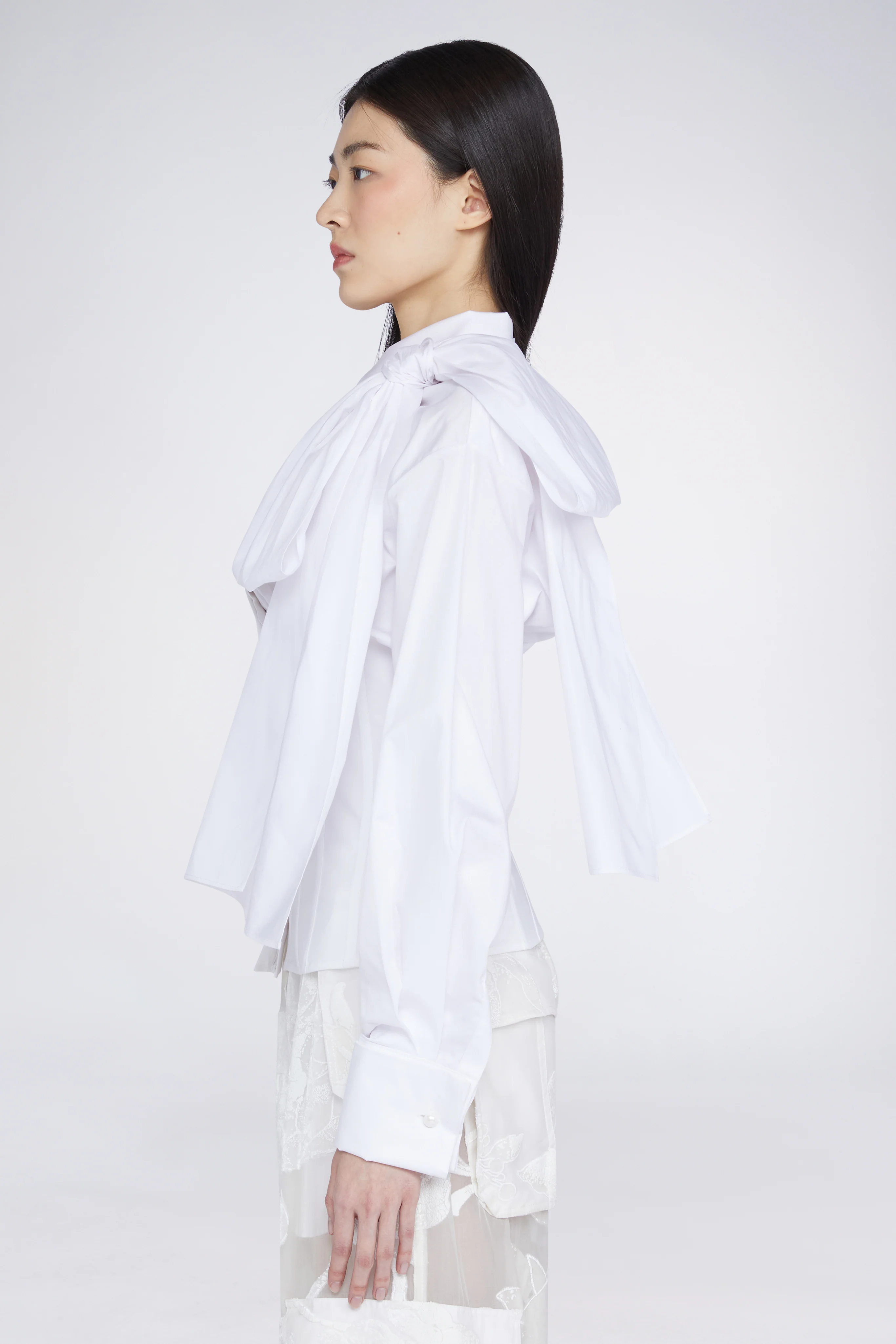 White Shirt with Bow - Image 3