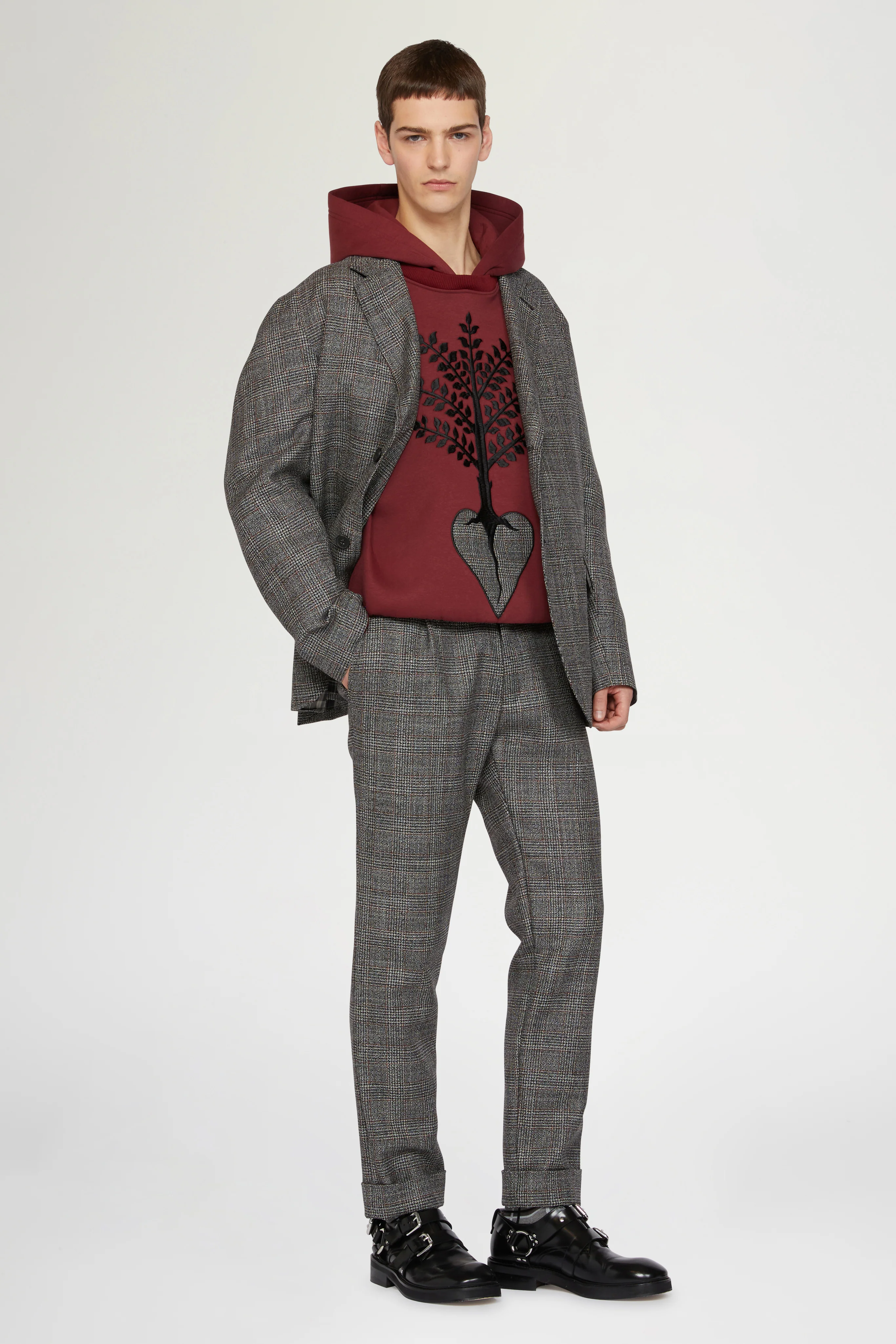Grey Regular-Fit Pants in Wool - Image 2