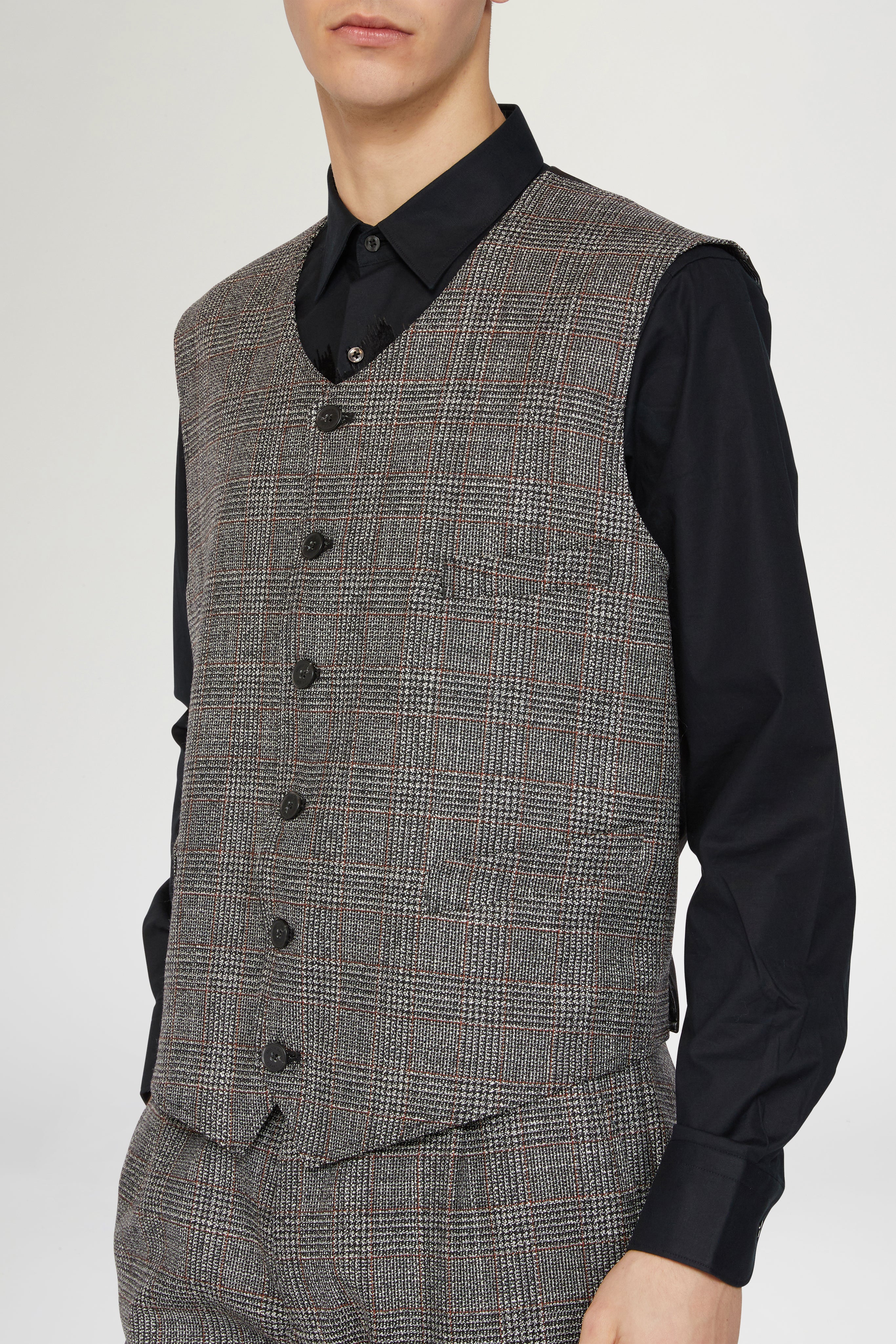 Grey Tailored Wool Vest - Image 4