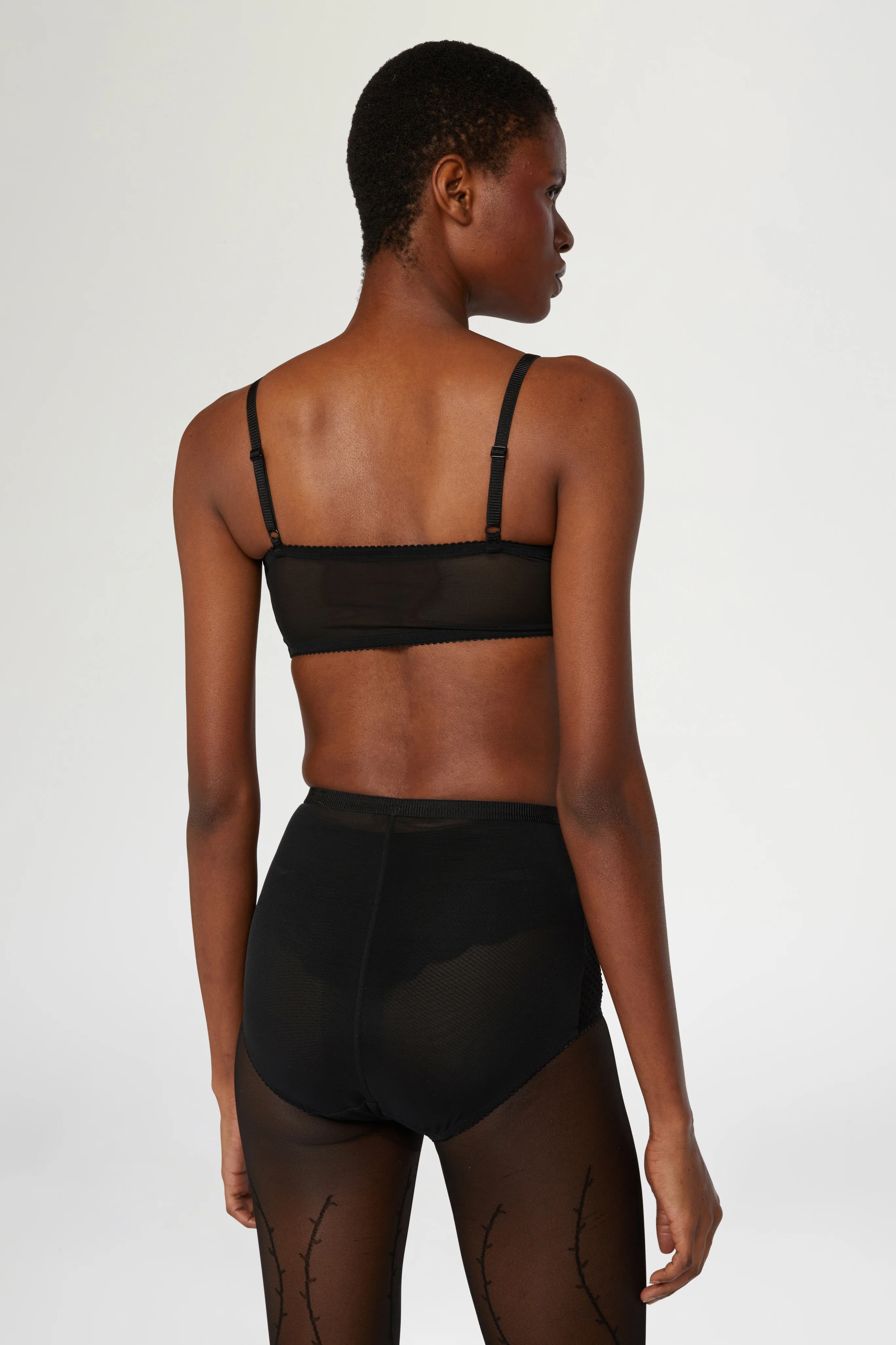 Black Jersey Bra - Image 3