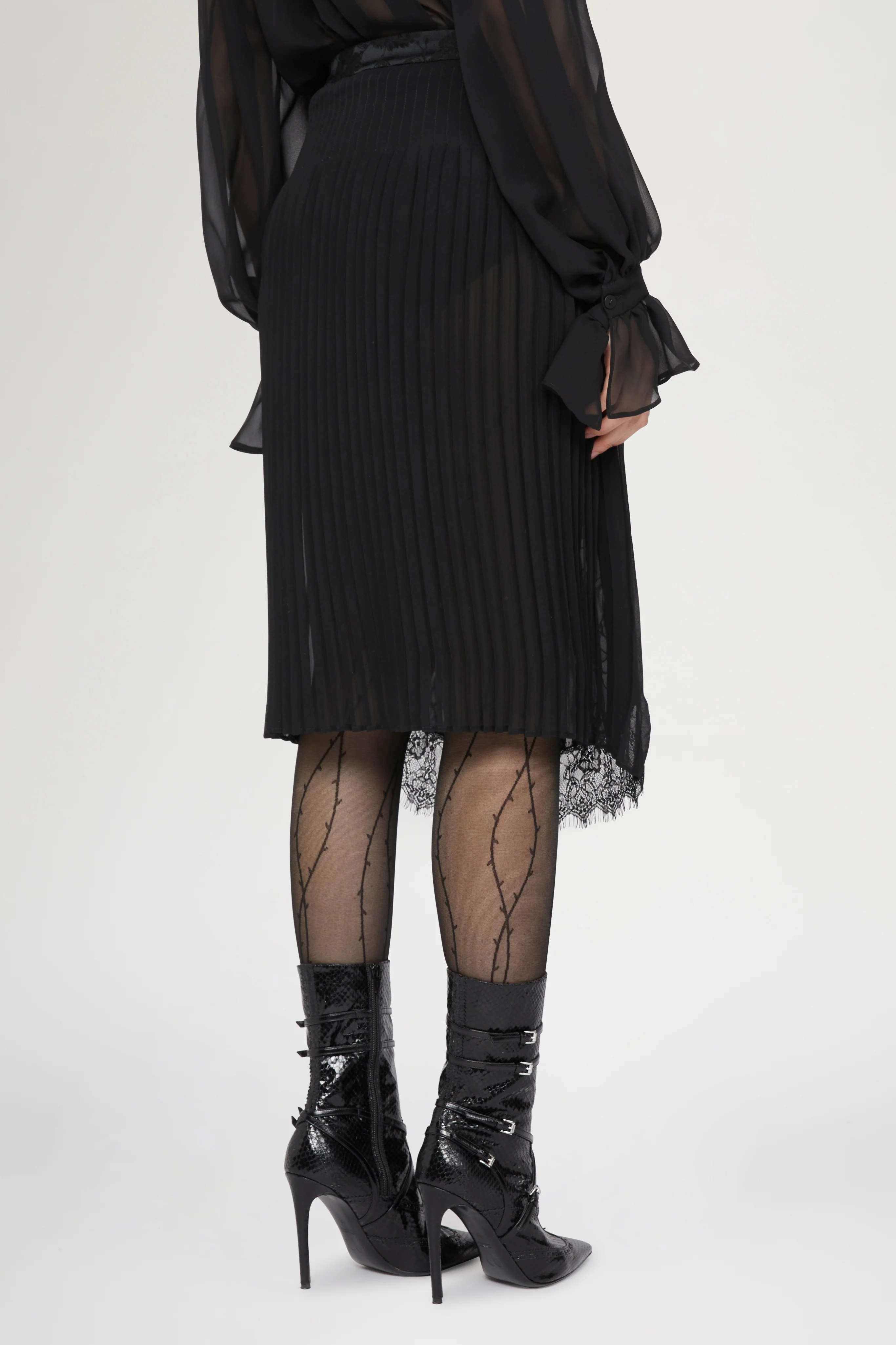 Embellished Pleated Midi Skirt - Image 3