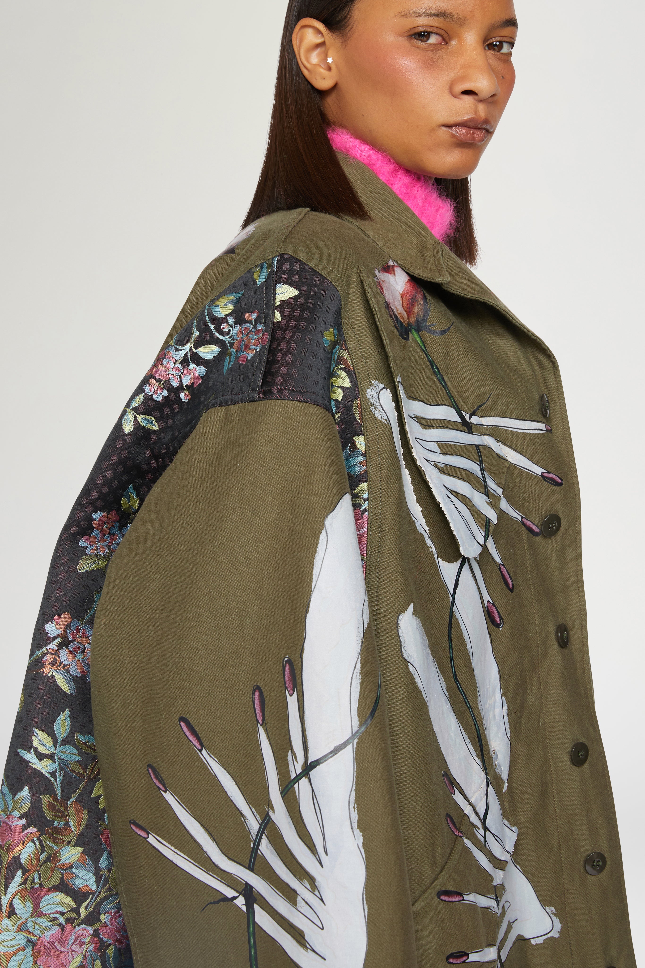 Parka with Painted Roses & Hands - Image 4