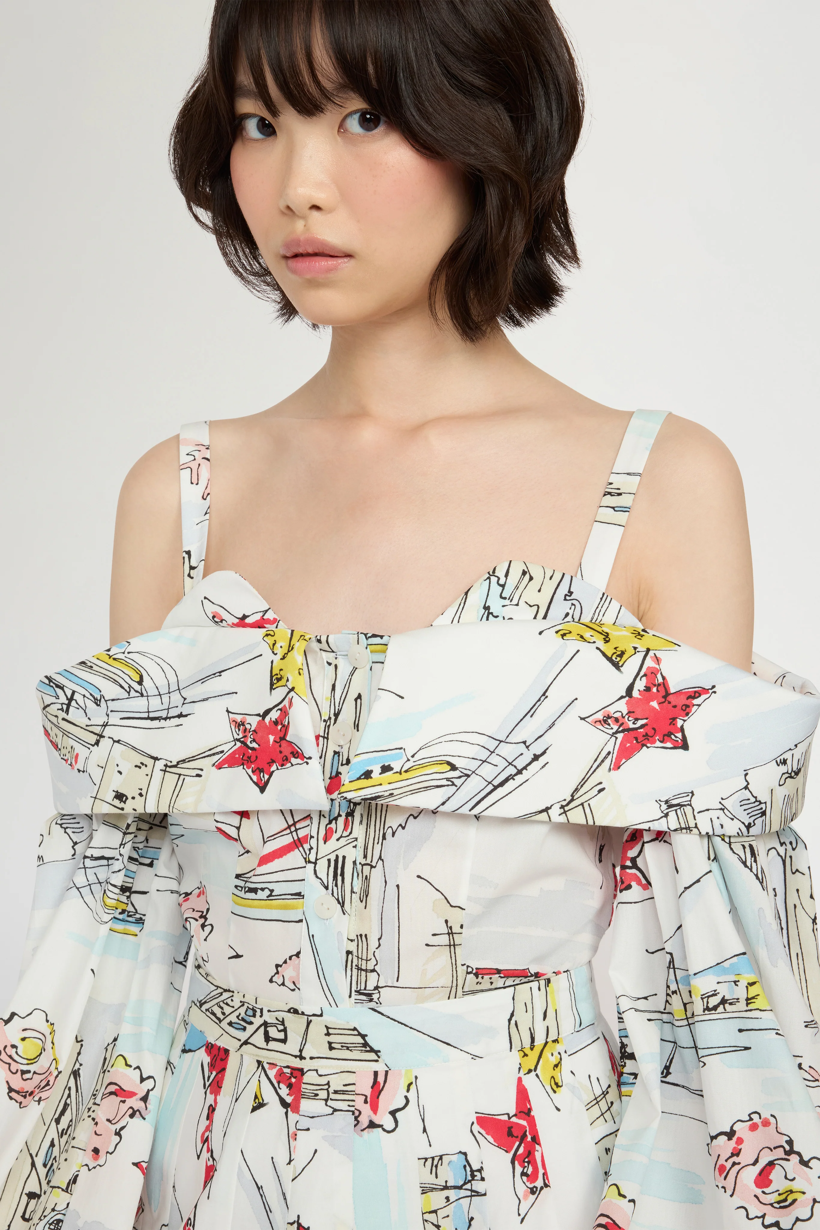 Alghero Print Boat-Neck Shirt - Image 2