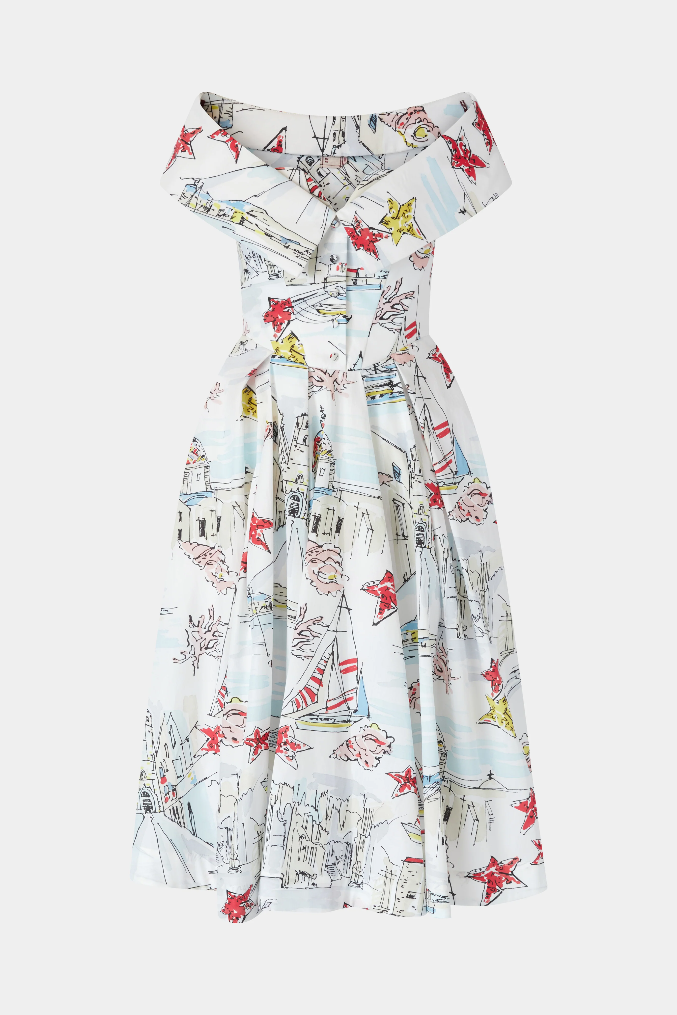 Alghero Print Bustier Dress
