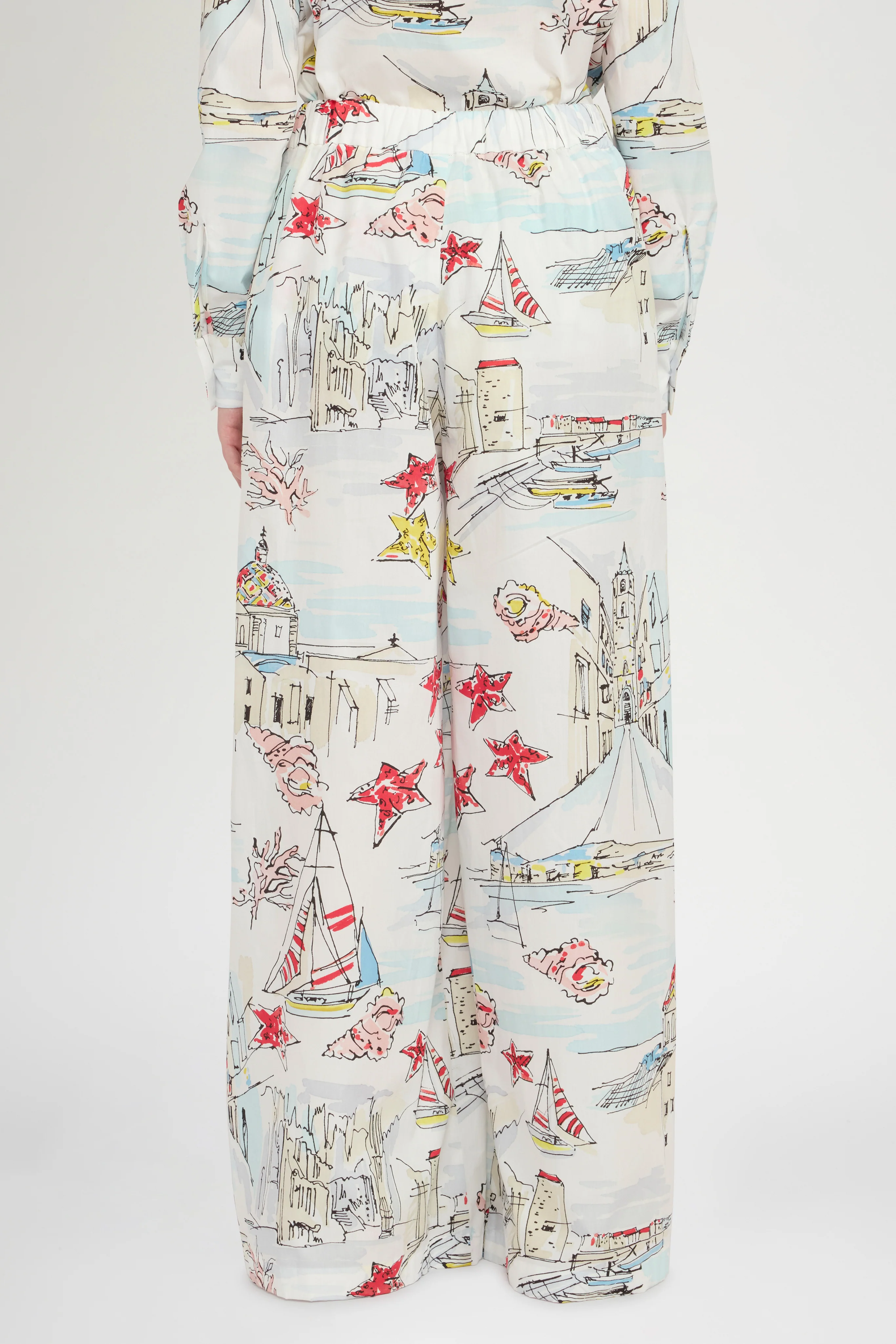 Alghero Print Palazzo Pants - Image 3