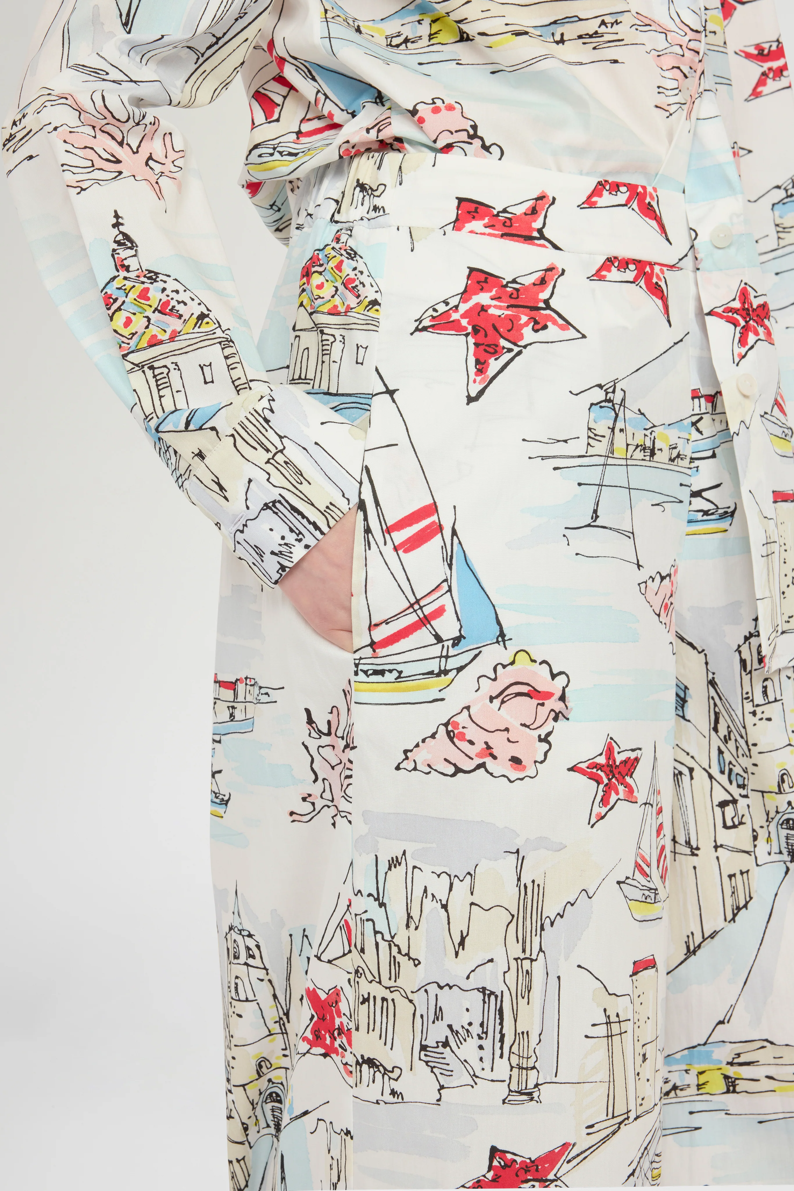 Alghero Print Palazzo Pants - Image 4