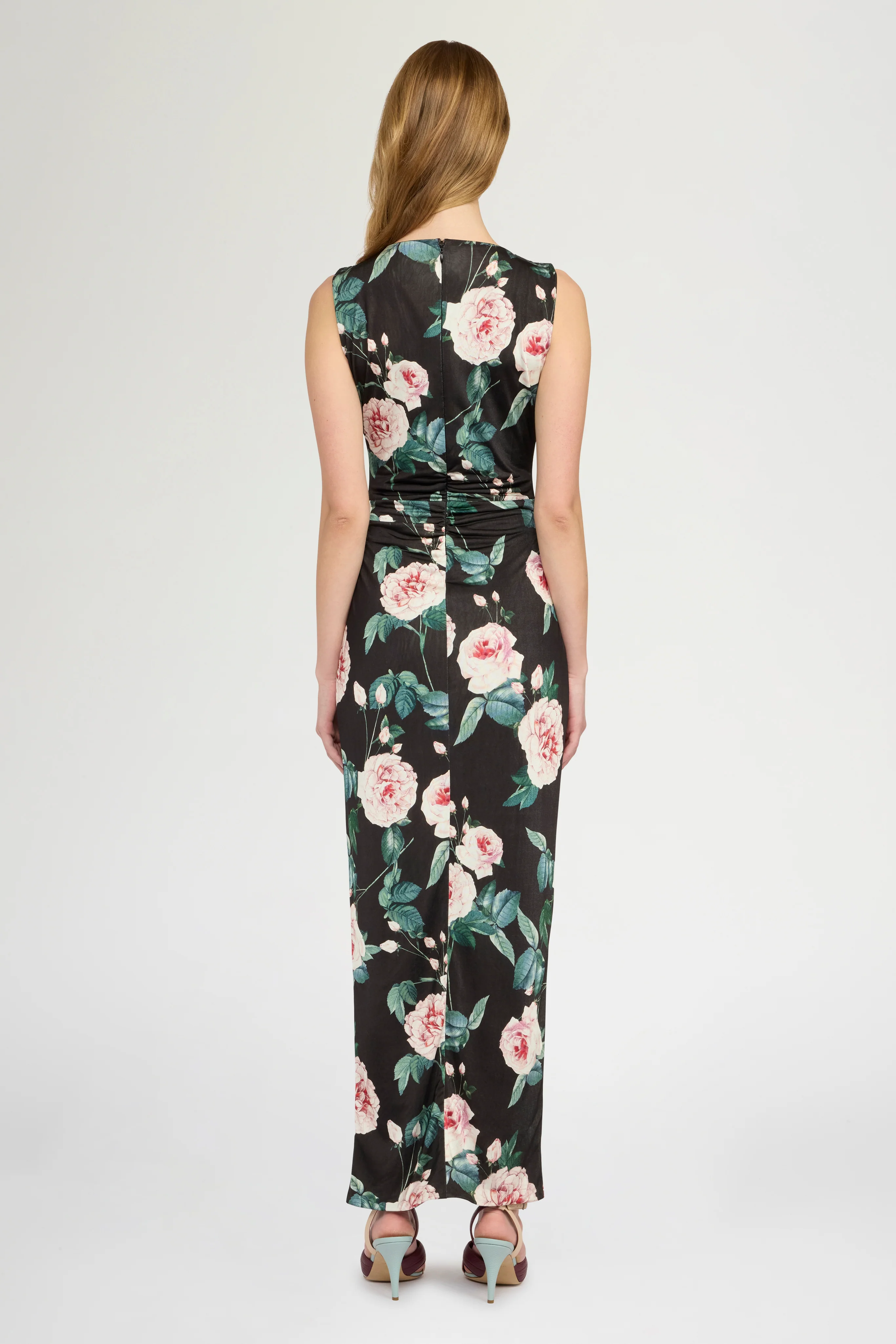 Black Chiné Floral Dress - Image 2