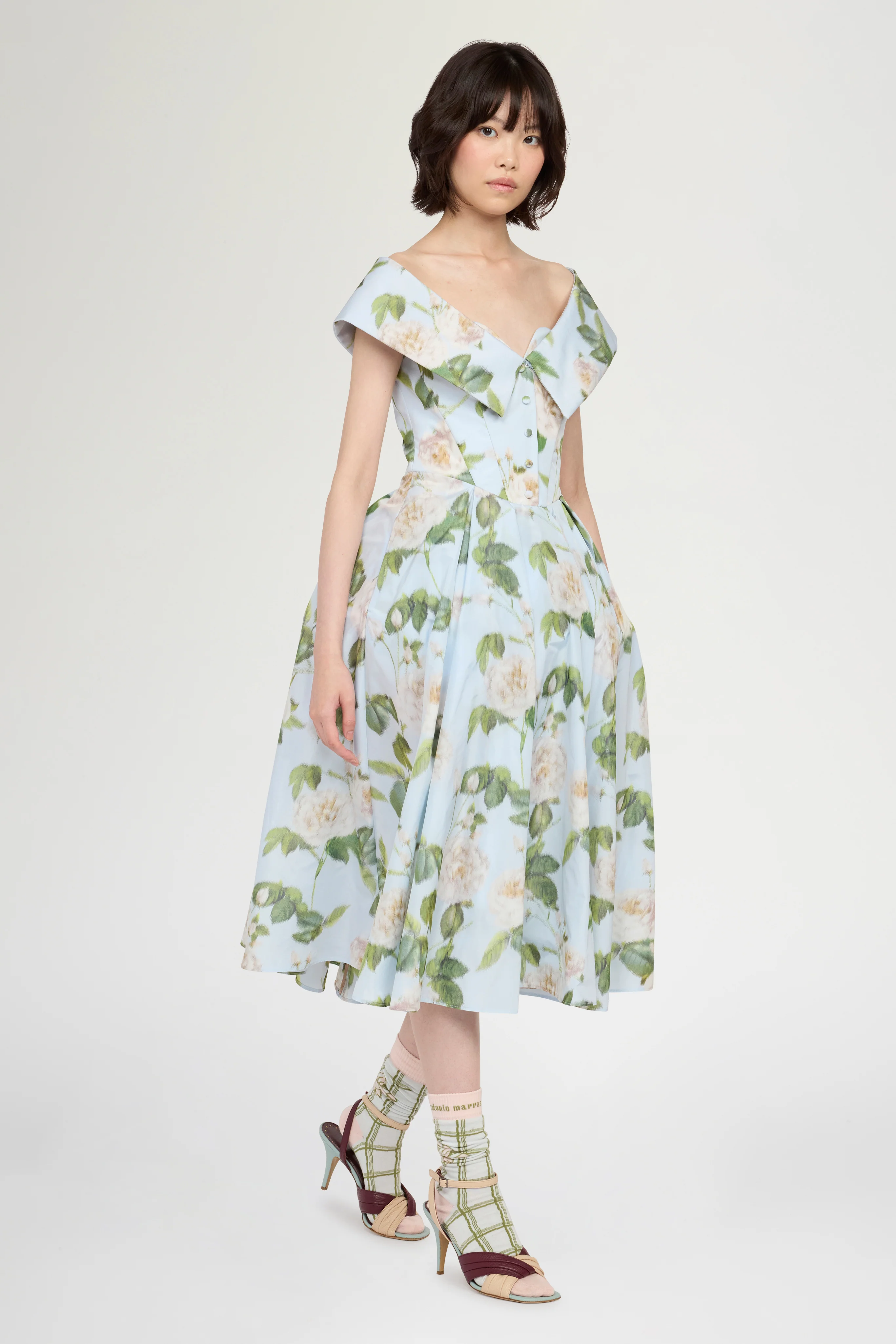 Bustier Dress with Removable Sailor Collar - Image 2