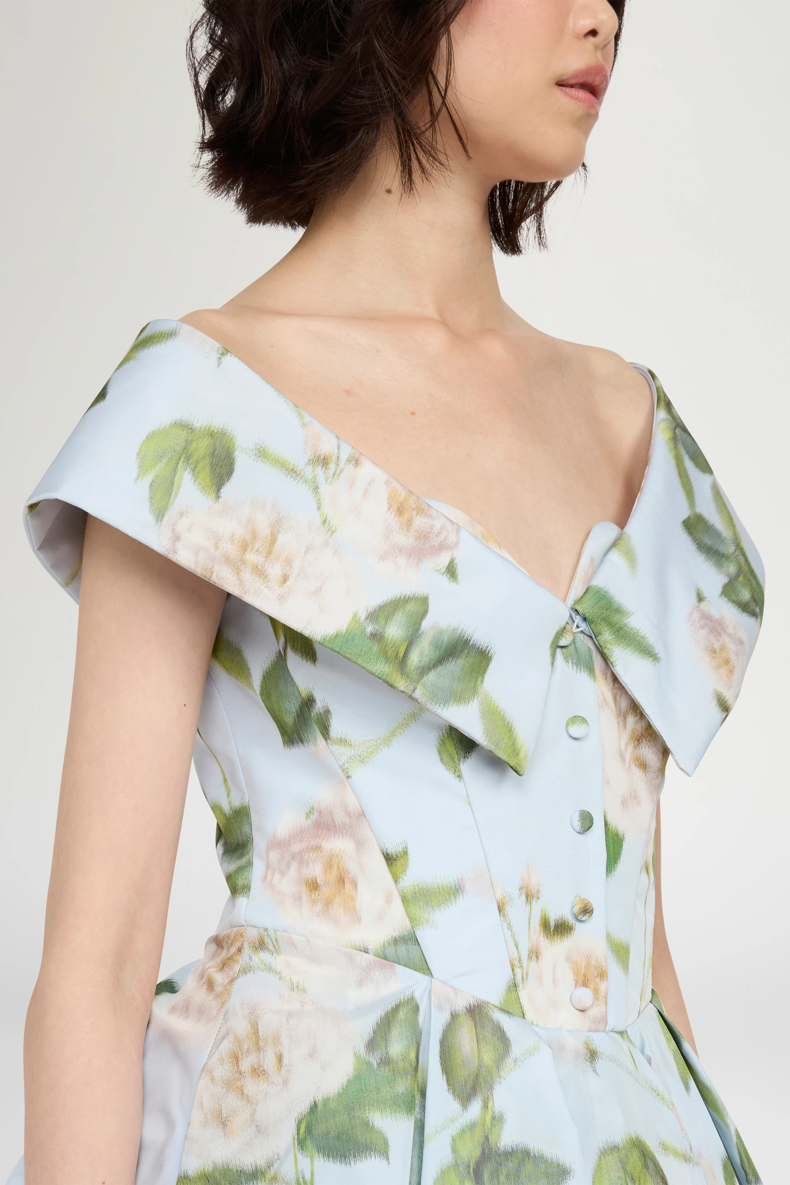 Bustier Dress with Removable Sailor Collar - Image 4