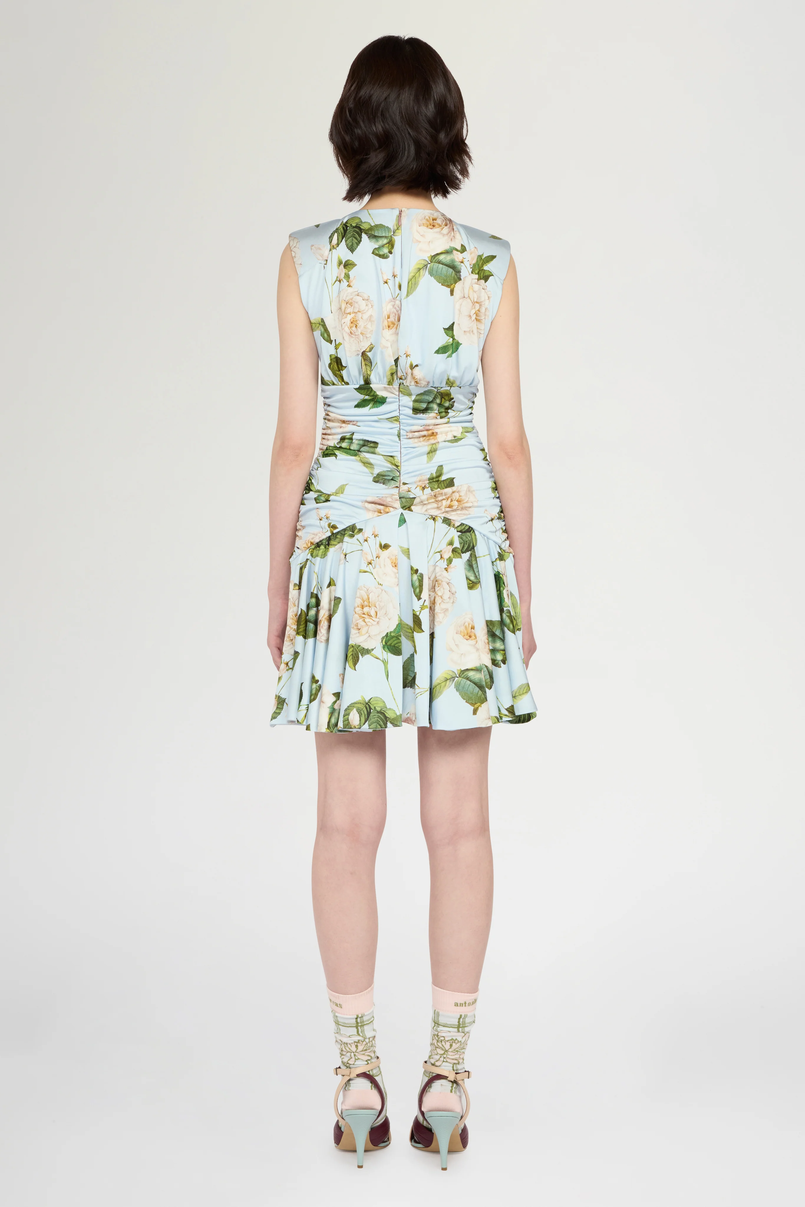 Chiné Rose Draped Jersey Mini Dress - Image 2