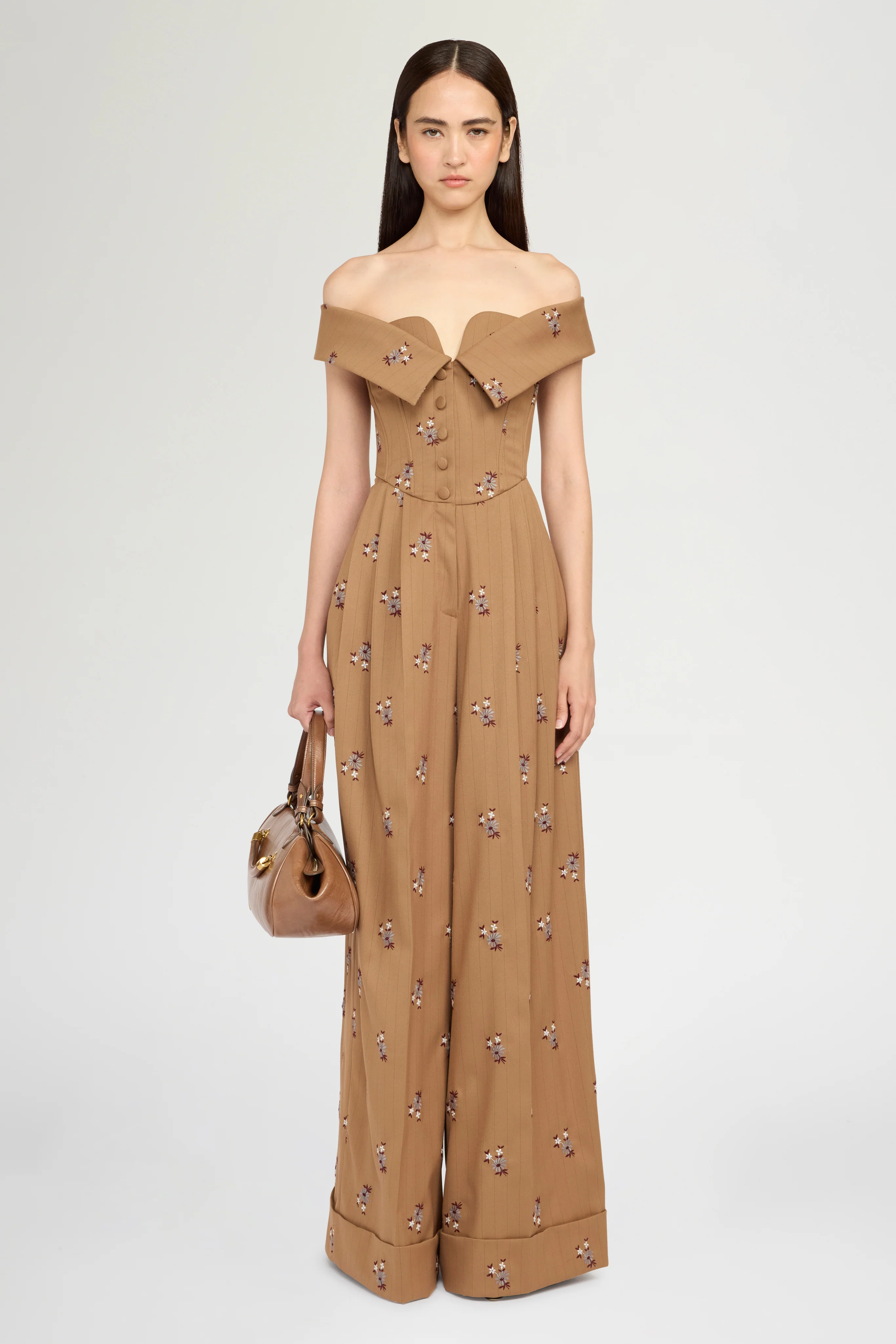 Corset Bodice Wide-Leg Jumpsuit - Image 2