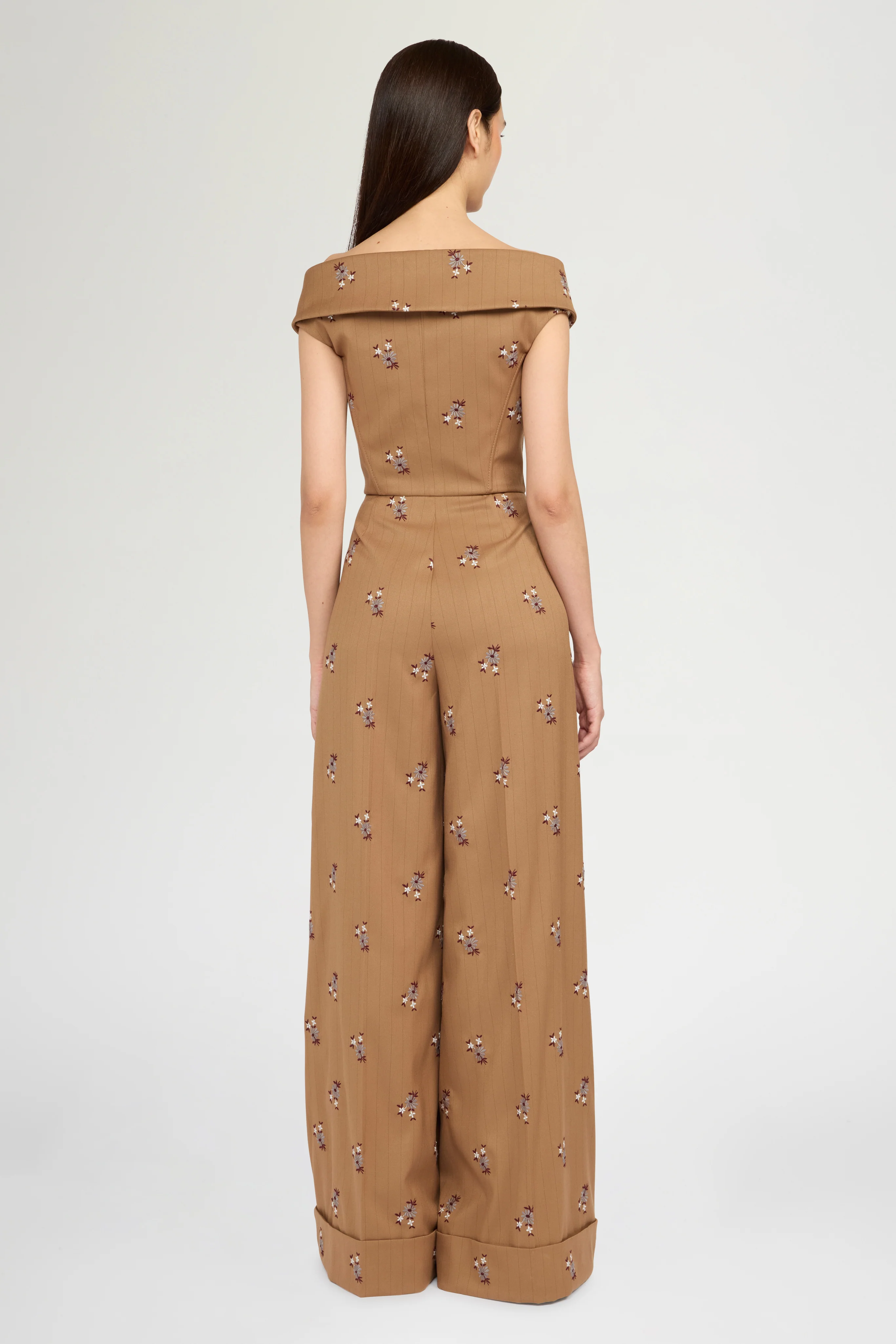 Corset Bodice Wide-Leg Jumpsuit - Image 3