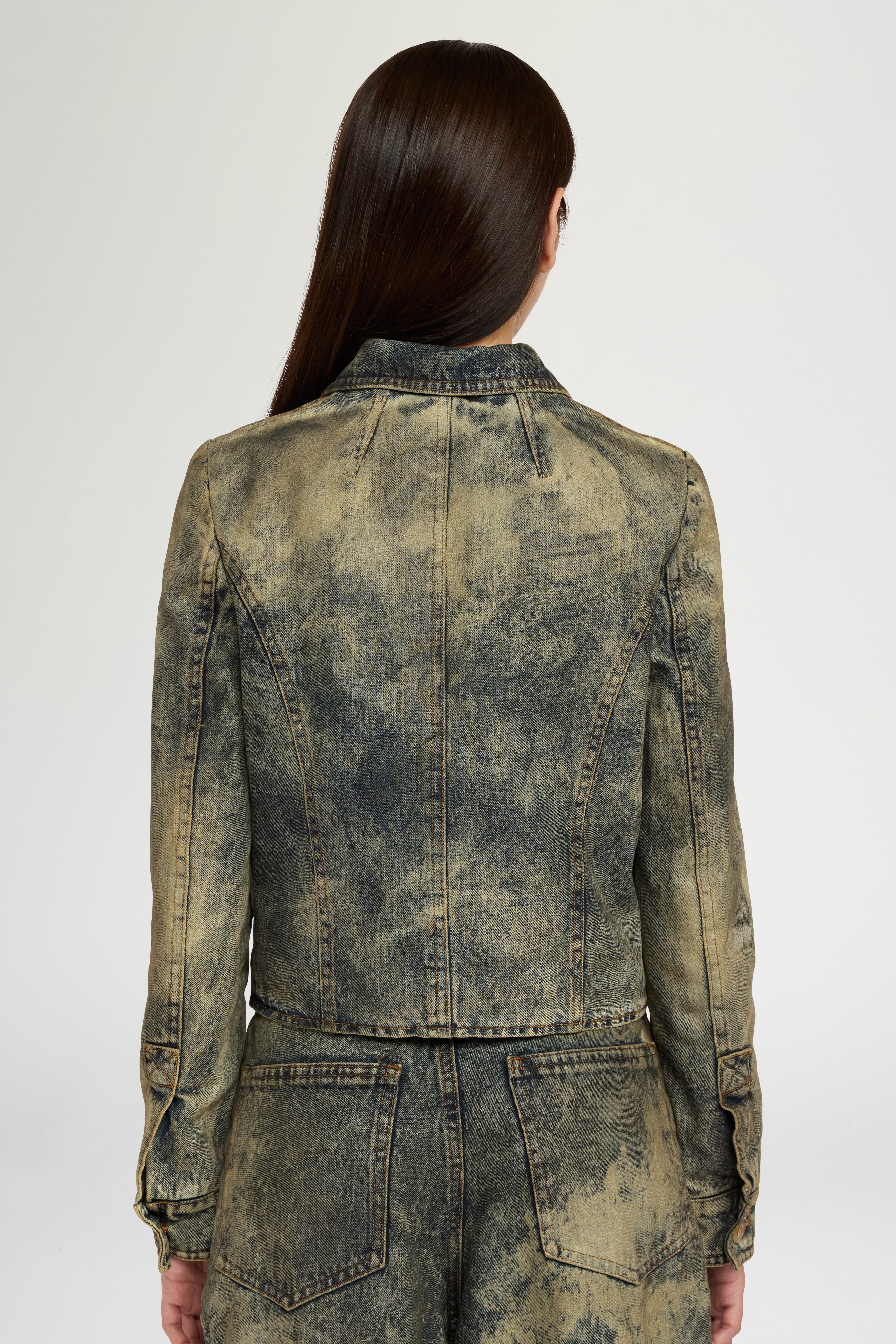 Embellished Slim-Fit Denim Jacket - Image 3