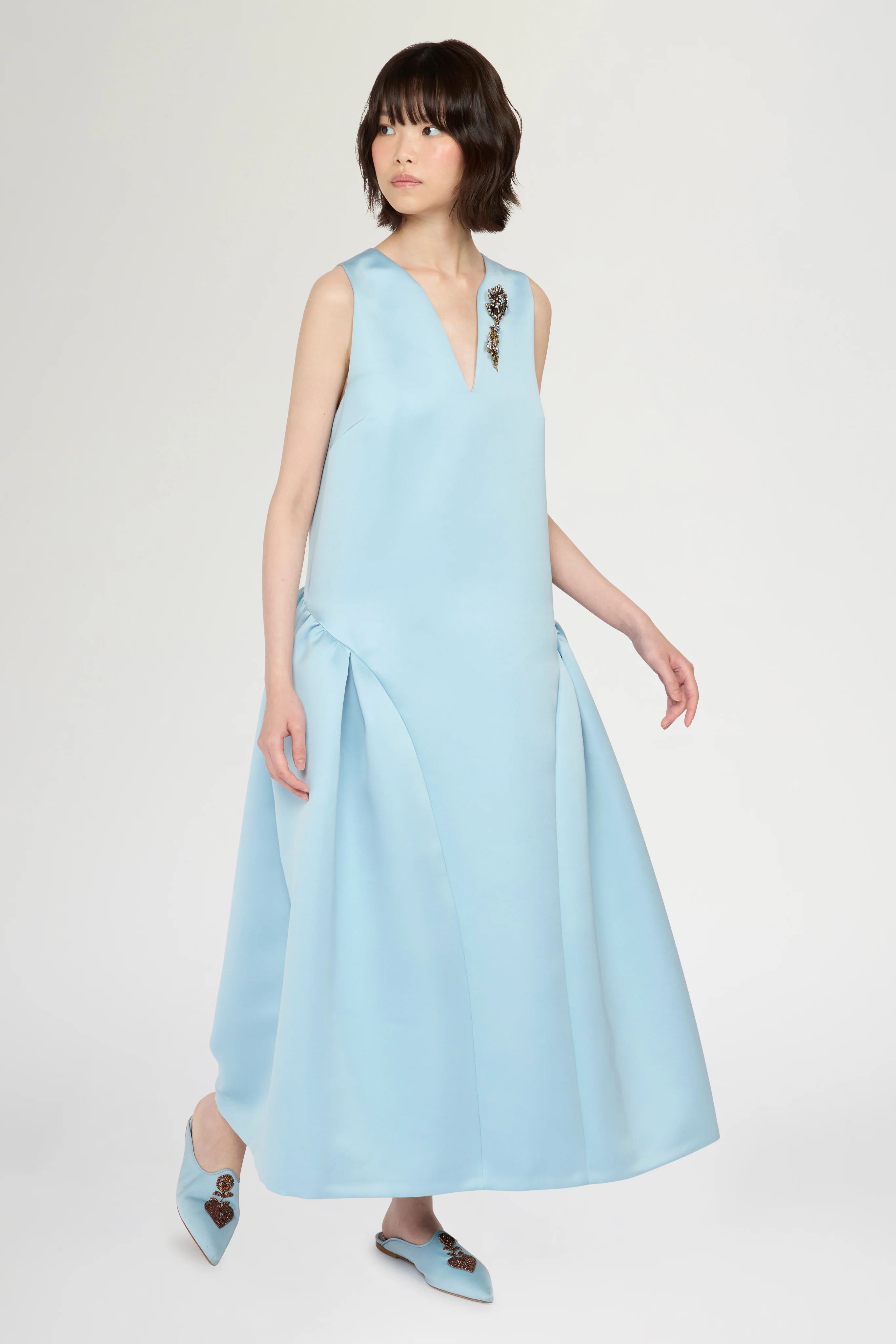 Flared Dress with Side Ruffles - Image 2
