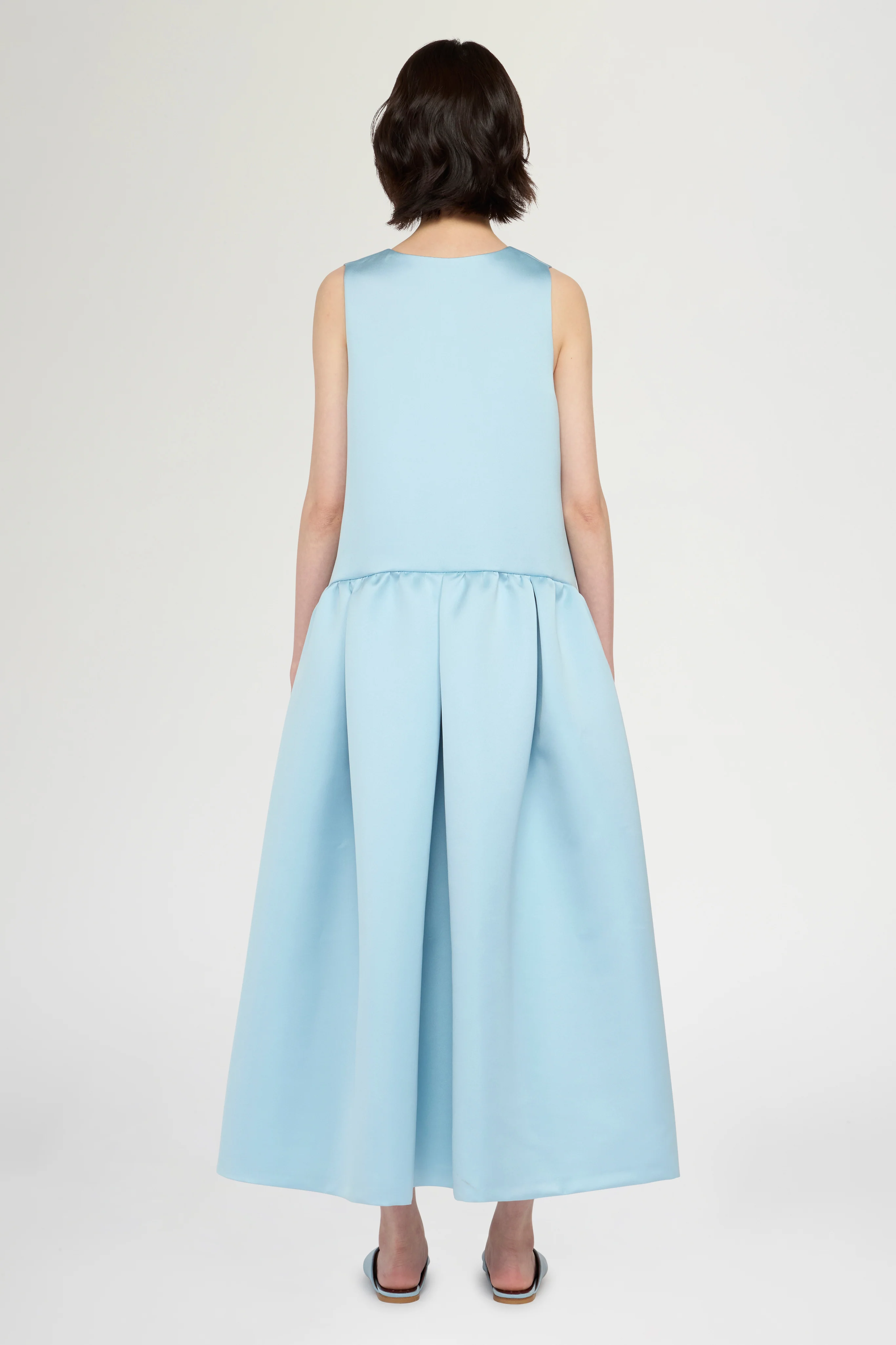 Flared Dress with Side Ruffles - Image 3