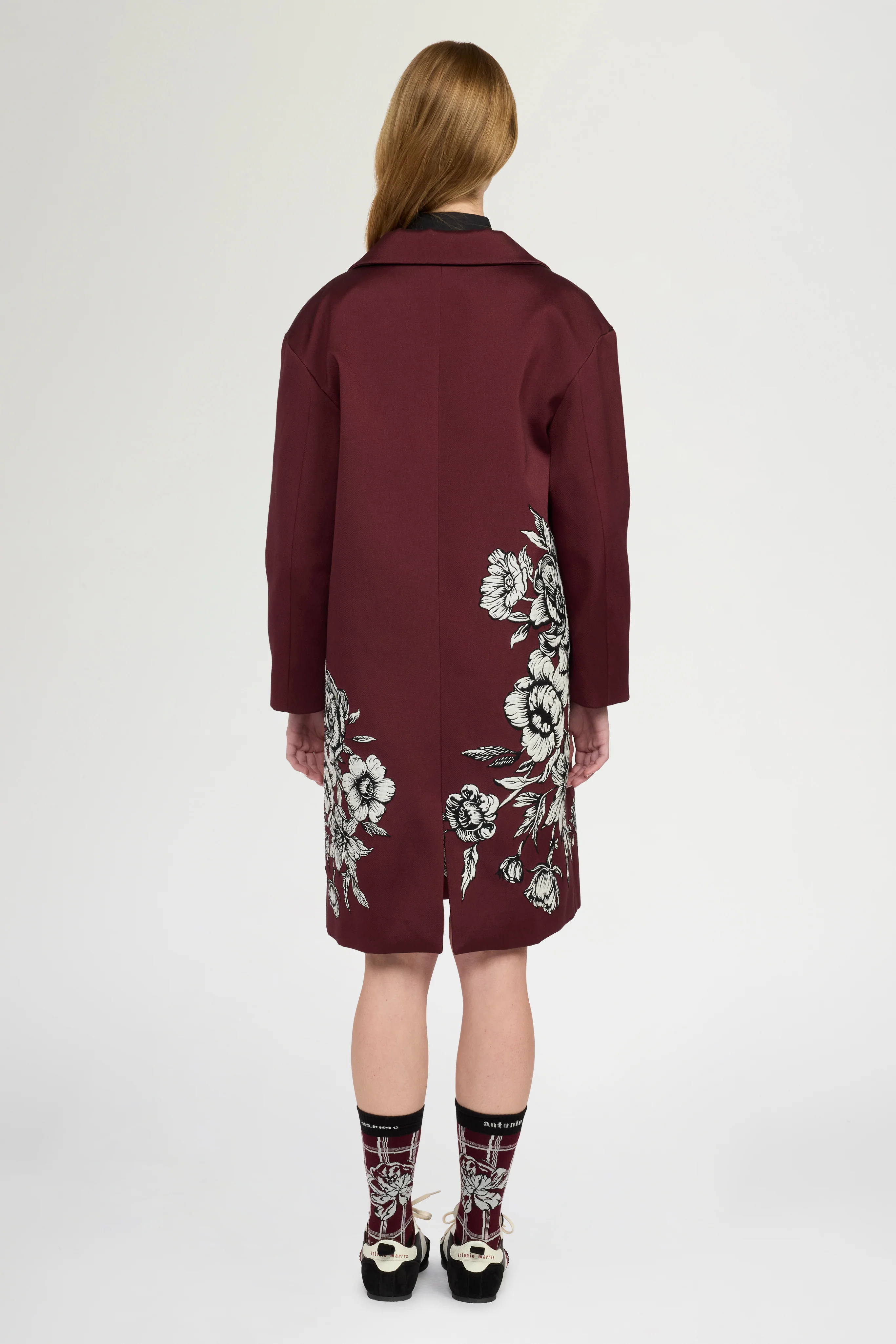 Floral Jacquard Coat - Image 3