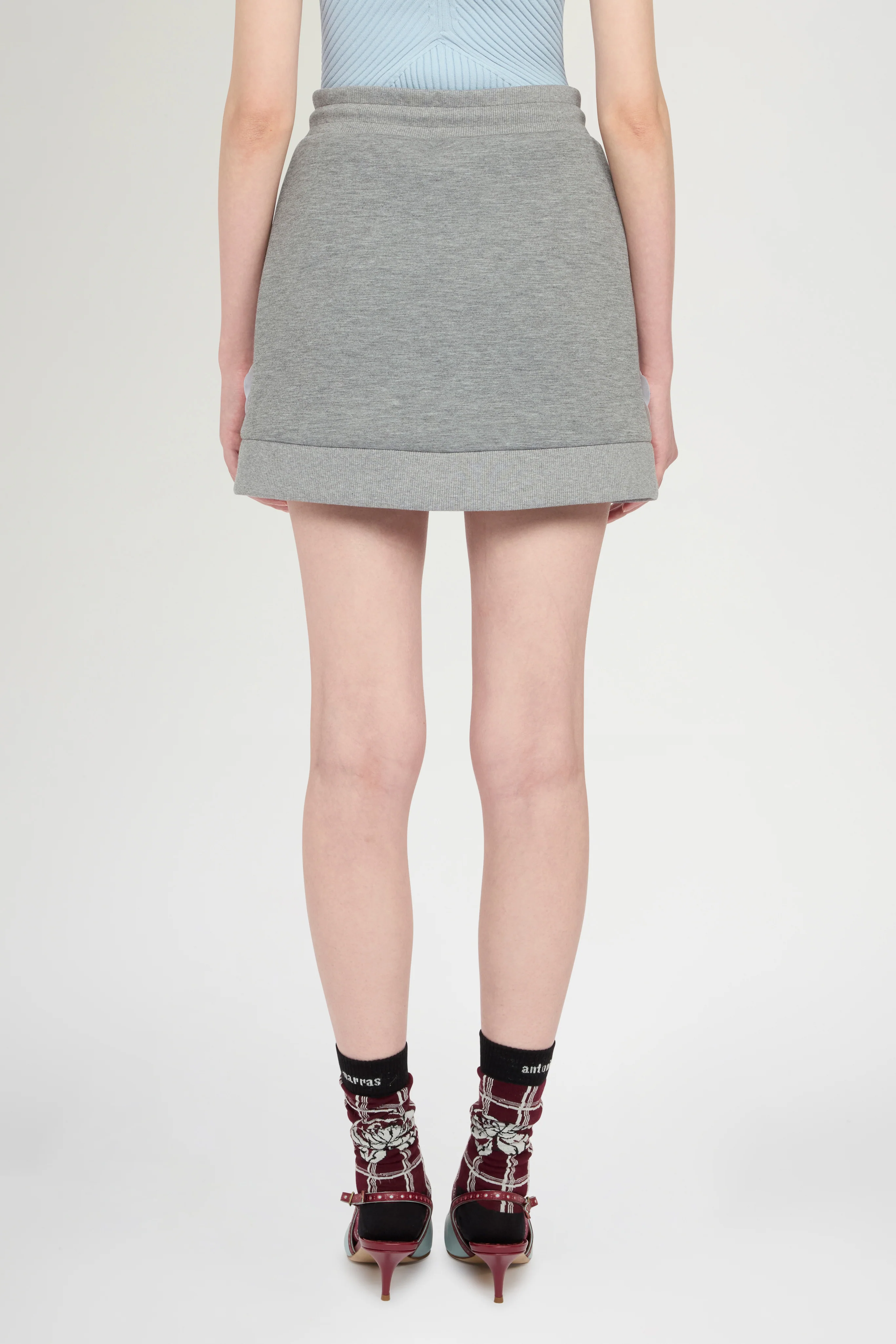 Grey Skirt with Floral Embroidery - Image 3