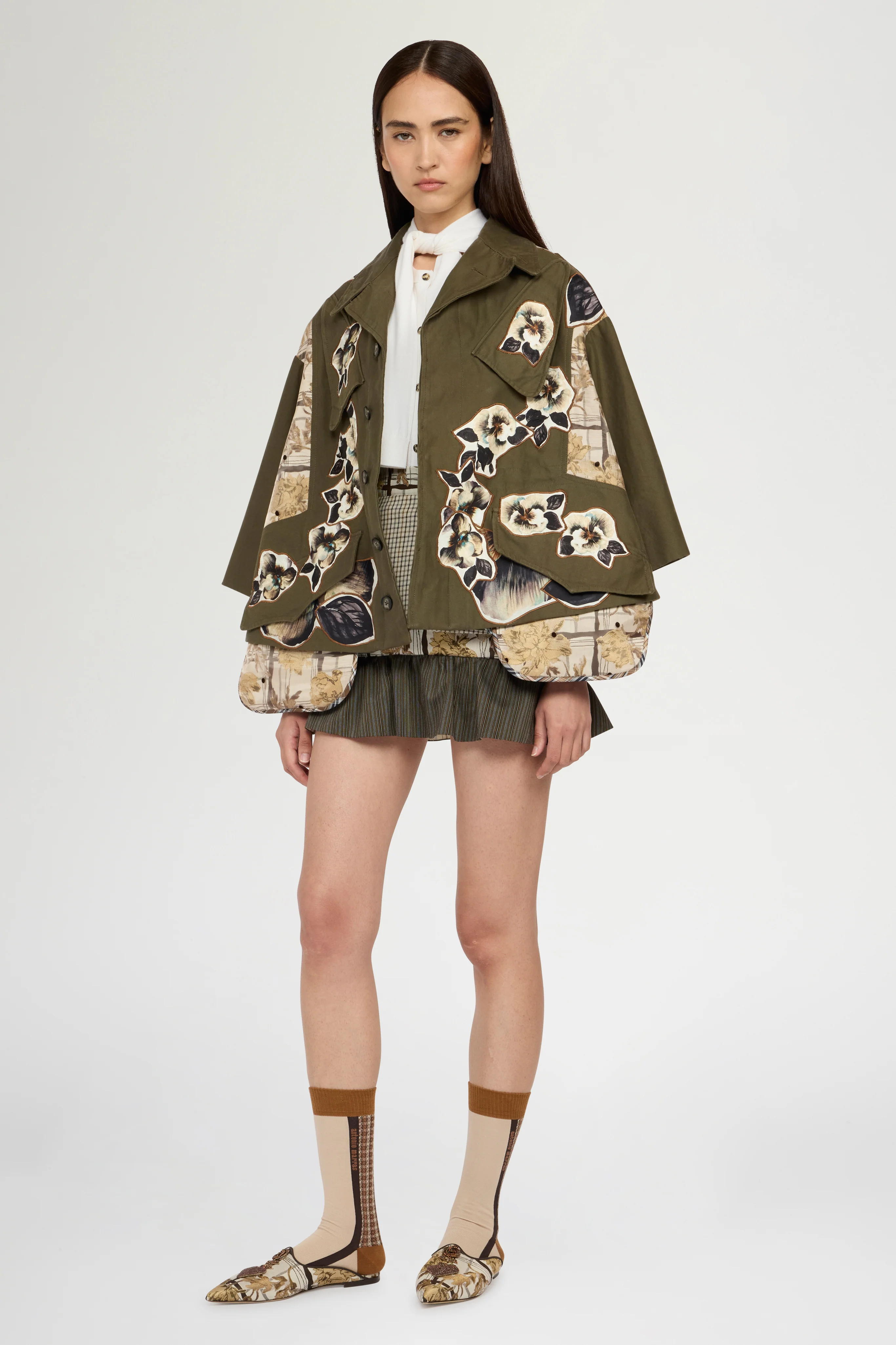 Pansy Patchwork Flared Parka - Image 2