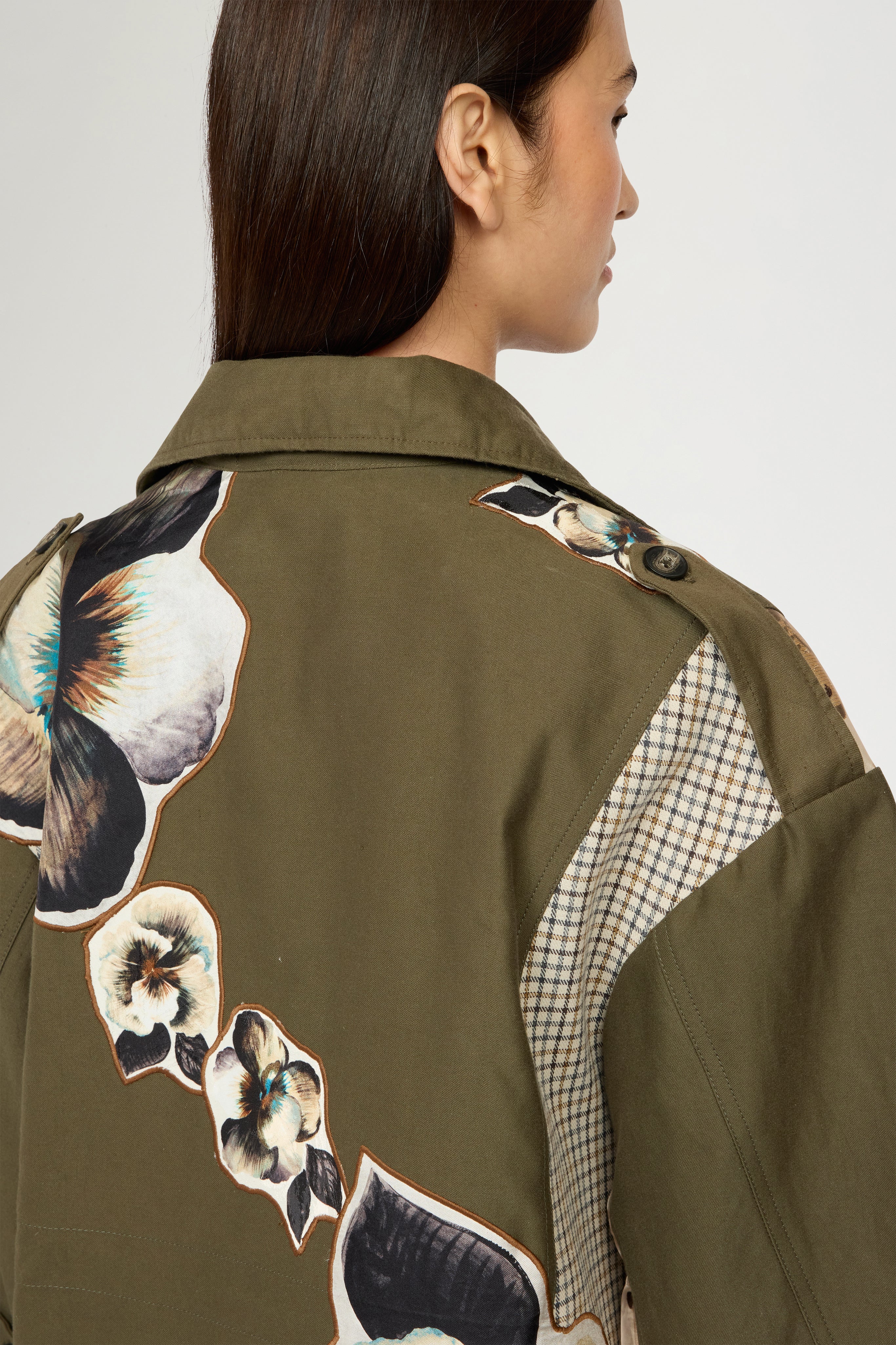 Pansy Patchwork Flared Parka - Image 4