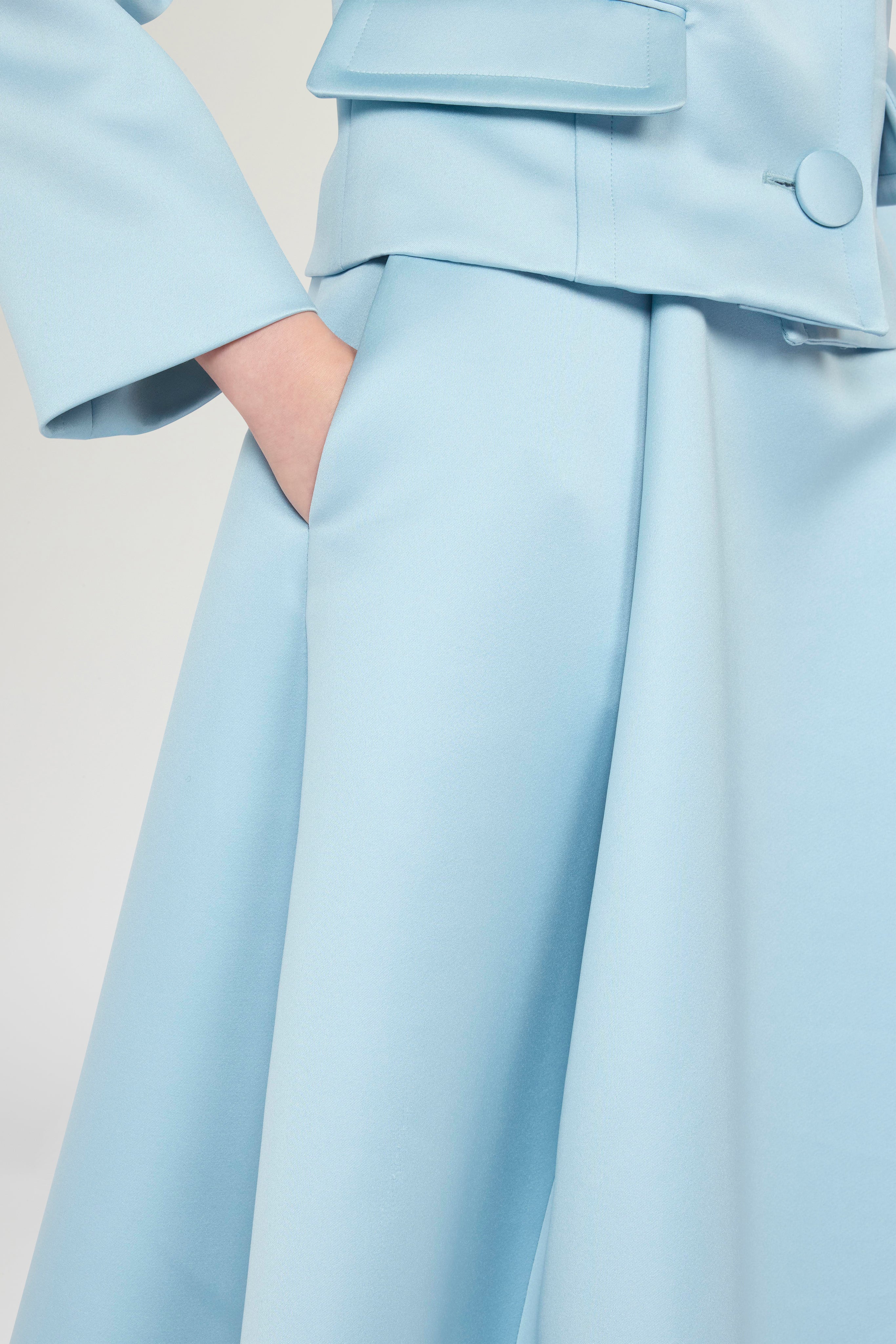 Pleated Midi Skirt with Central Panel - Image 4