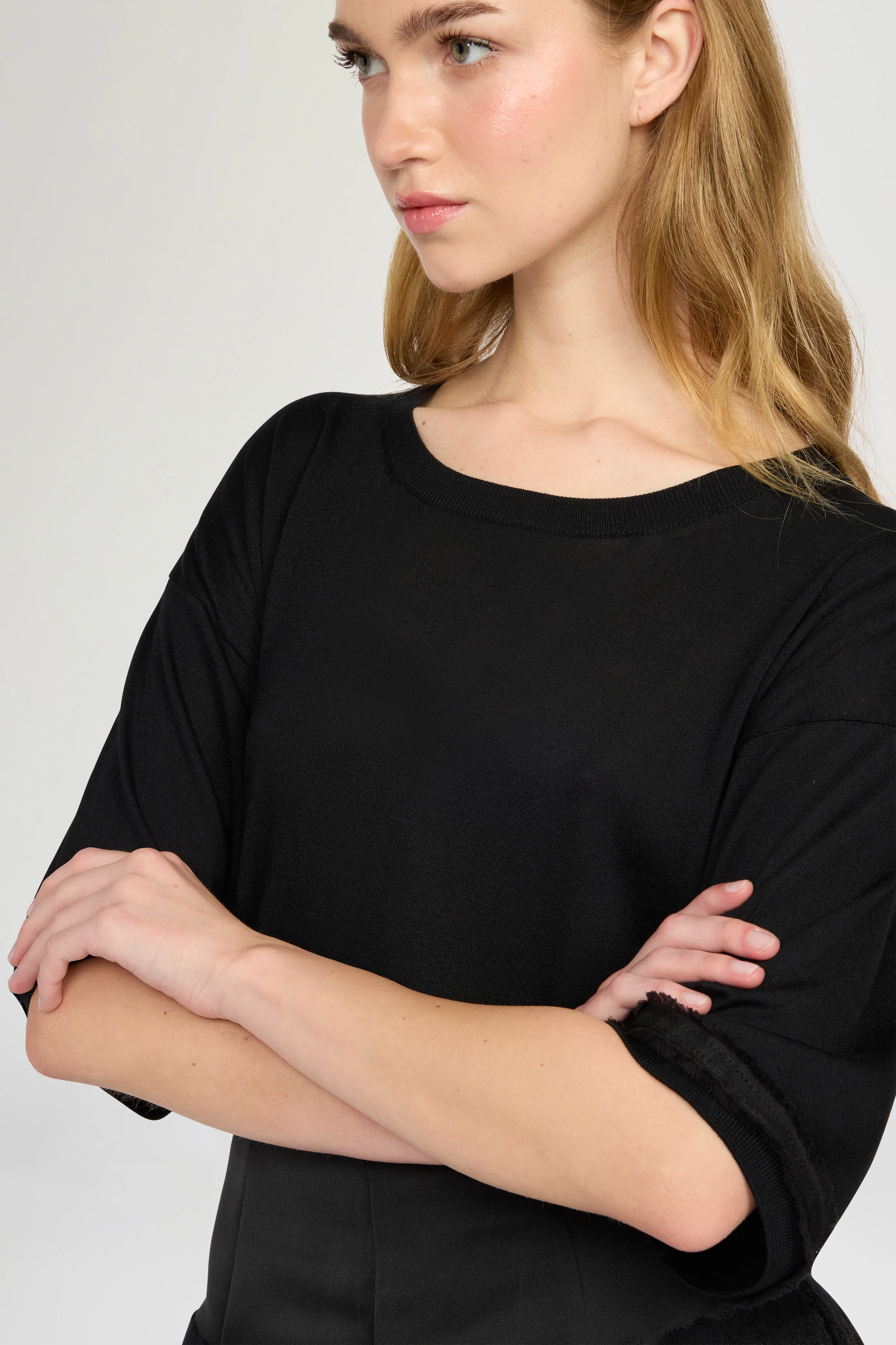 Silk-Cotton Knit T-Shirt - Image 3