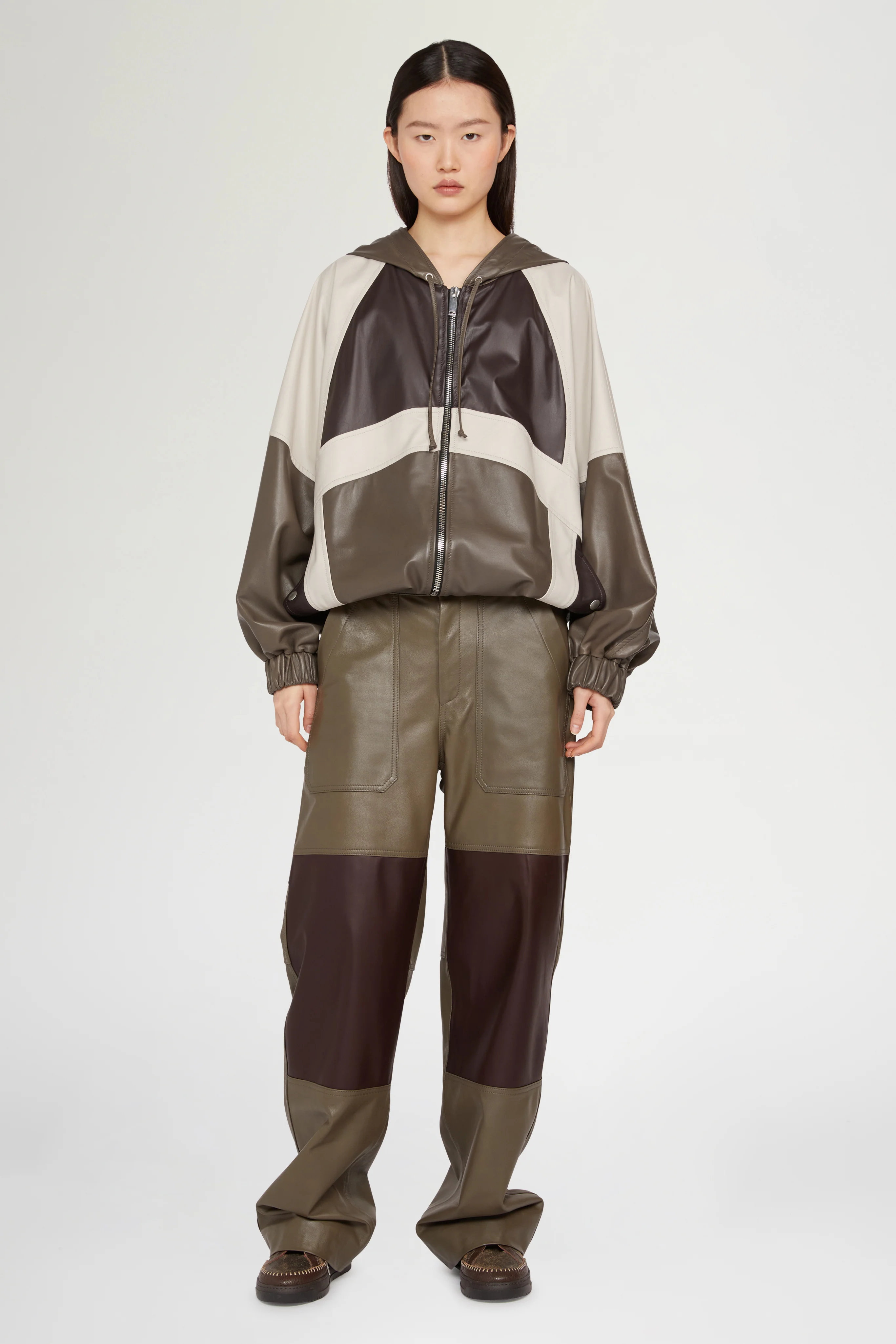 Leather Hooded Jacket - Image 2
