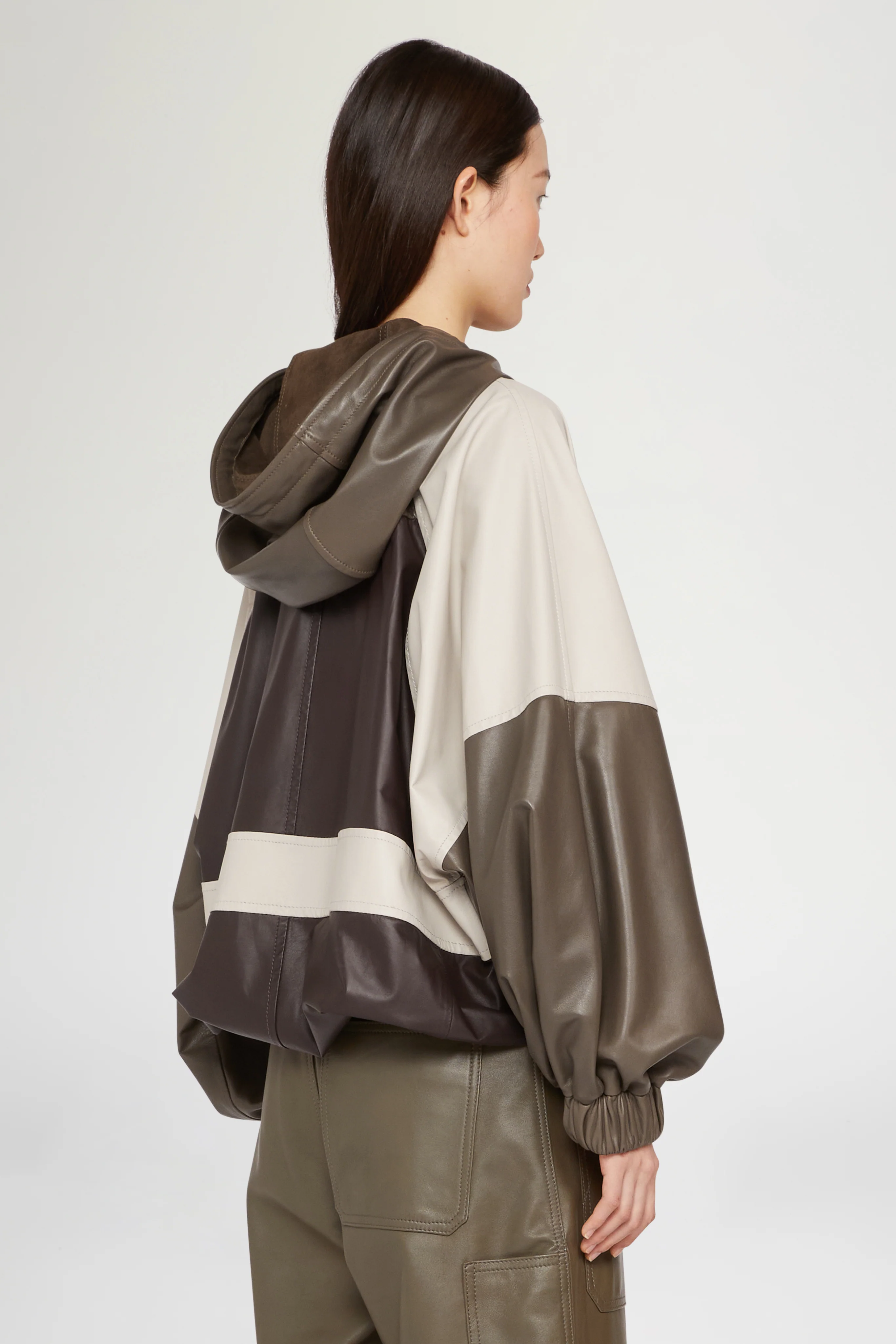 Leather Hooded Jacket - Image 3