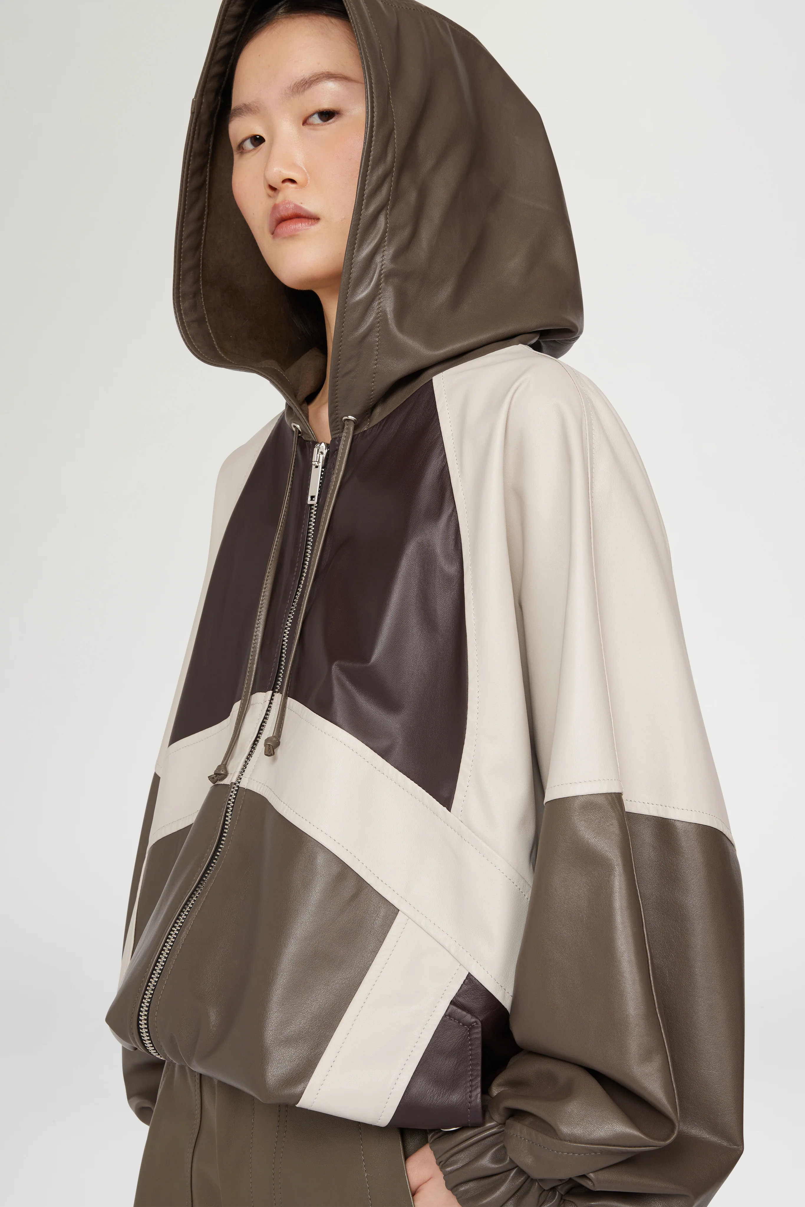 Leather Hooded Jacket - Image 4