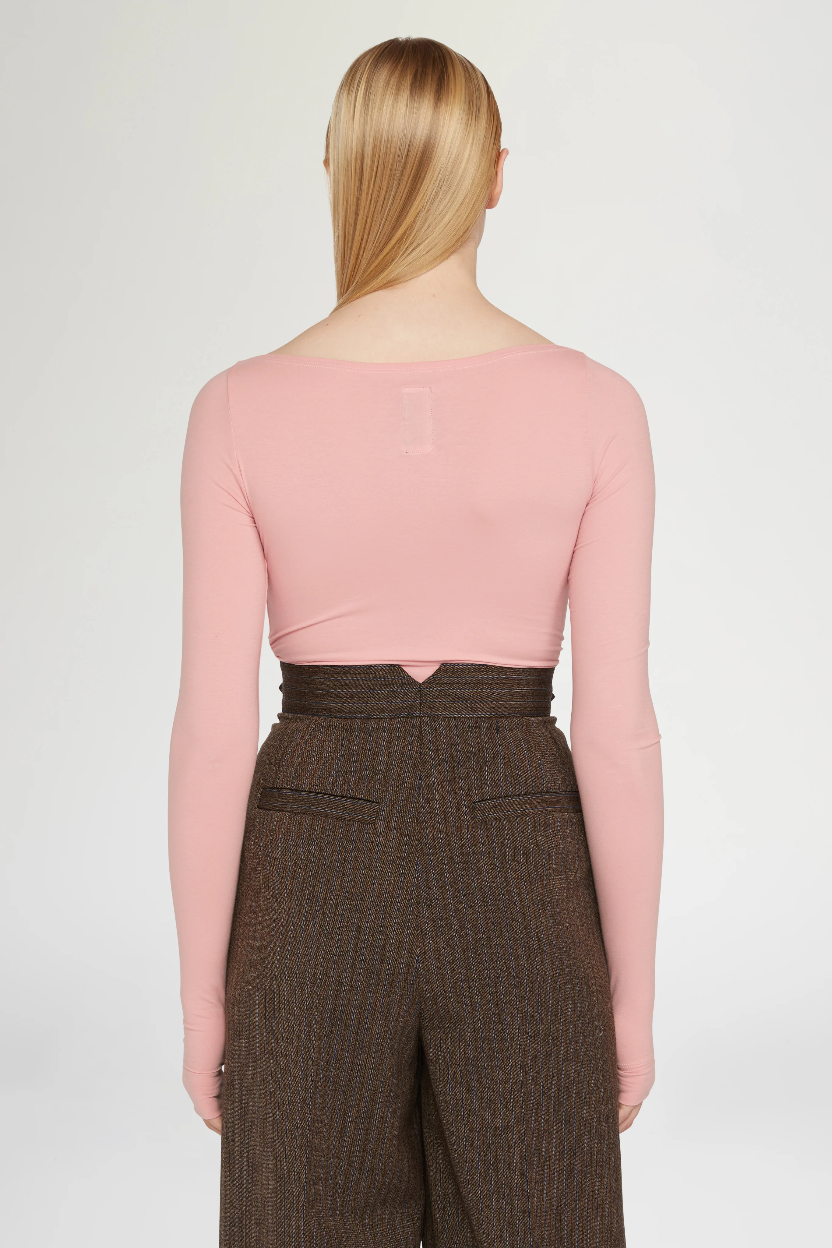 Pink Boat Neck Jersey Top - Image 3