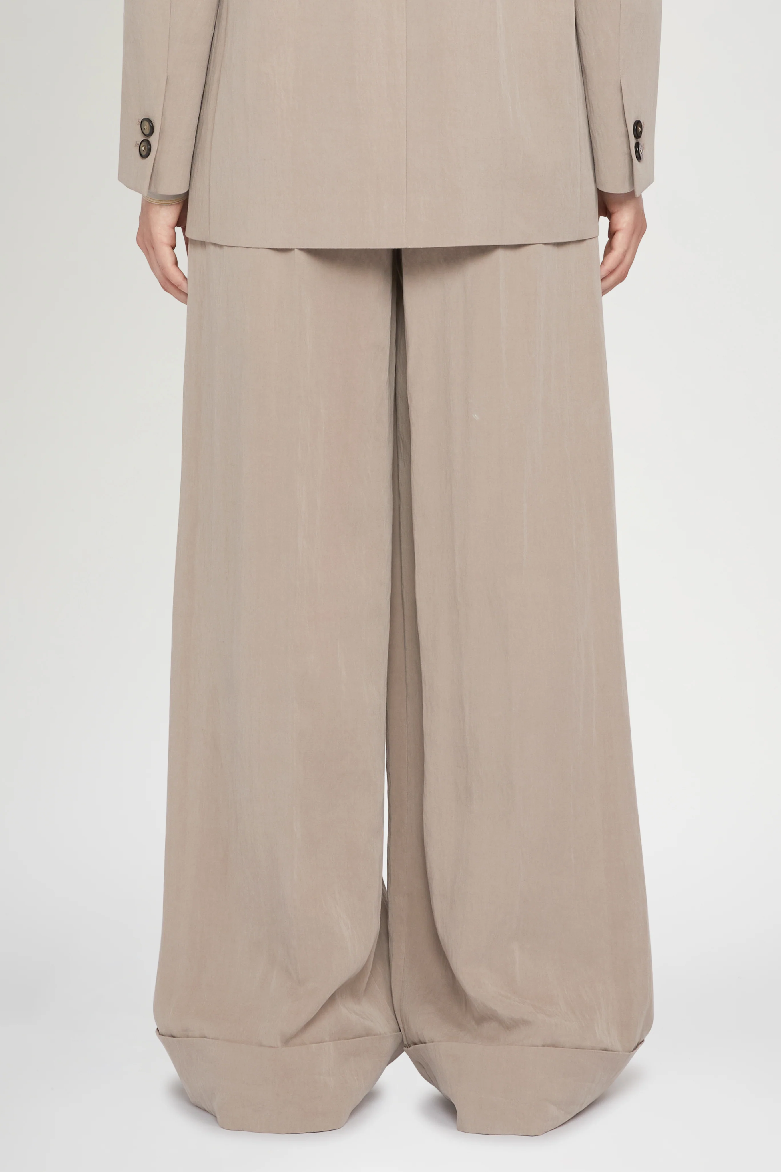 Taupe Palazzo Pants - Image 3