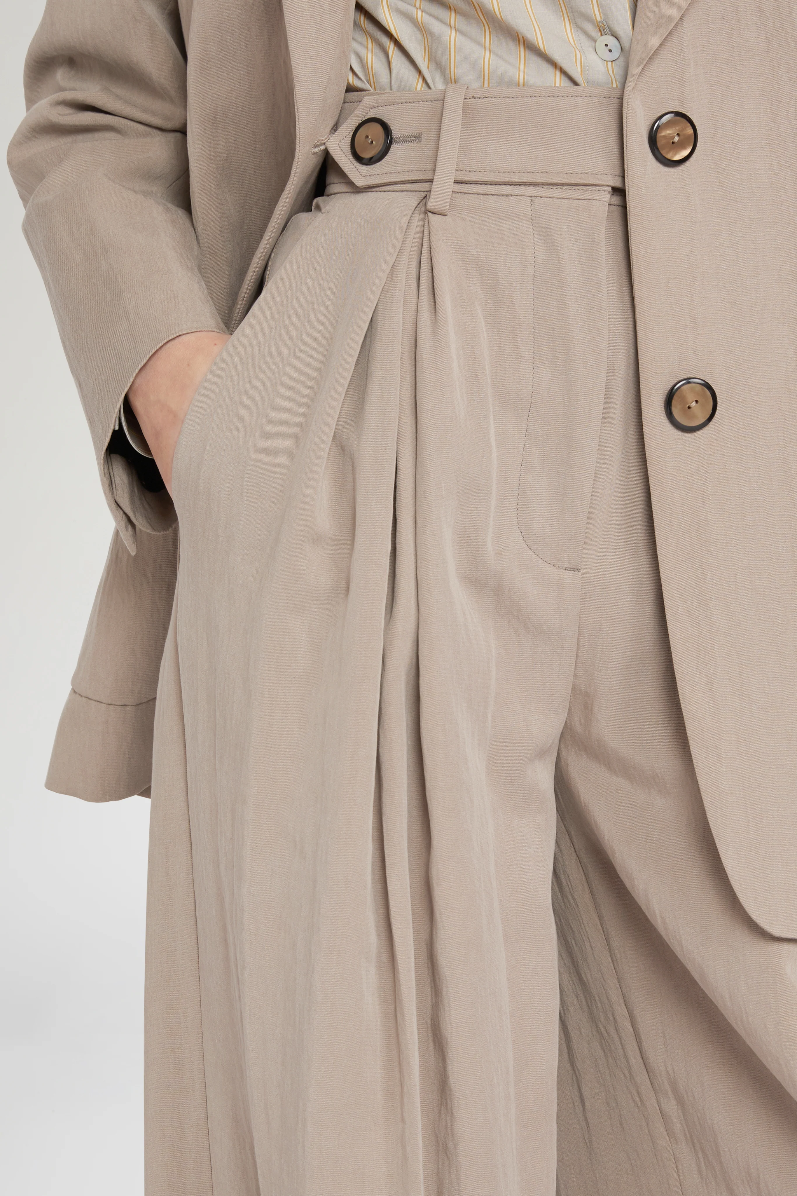 Taupe Palazzo Pants - Image 4