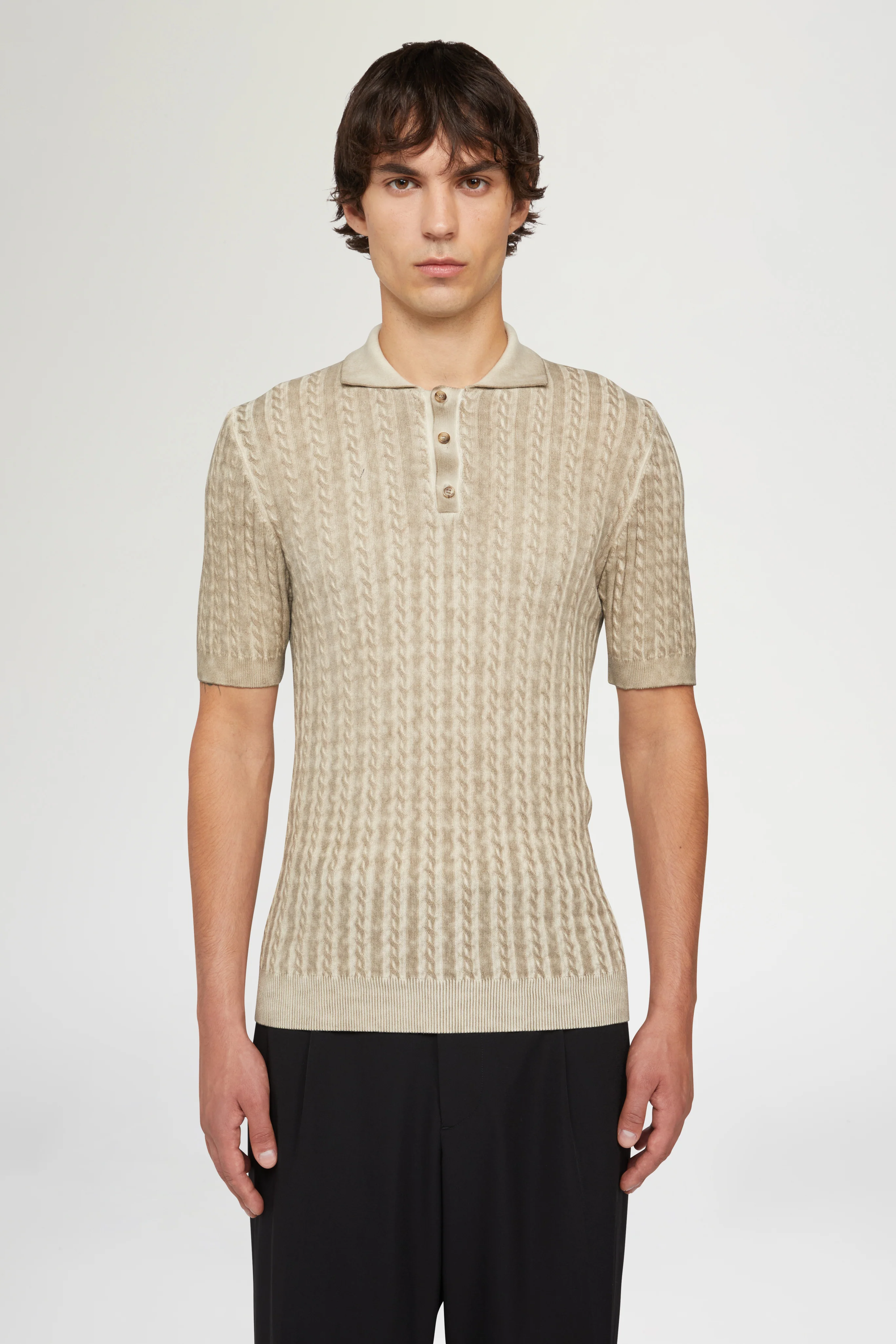 Beige Knit Polo - Image 3