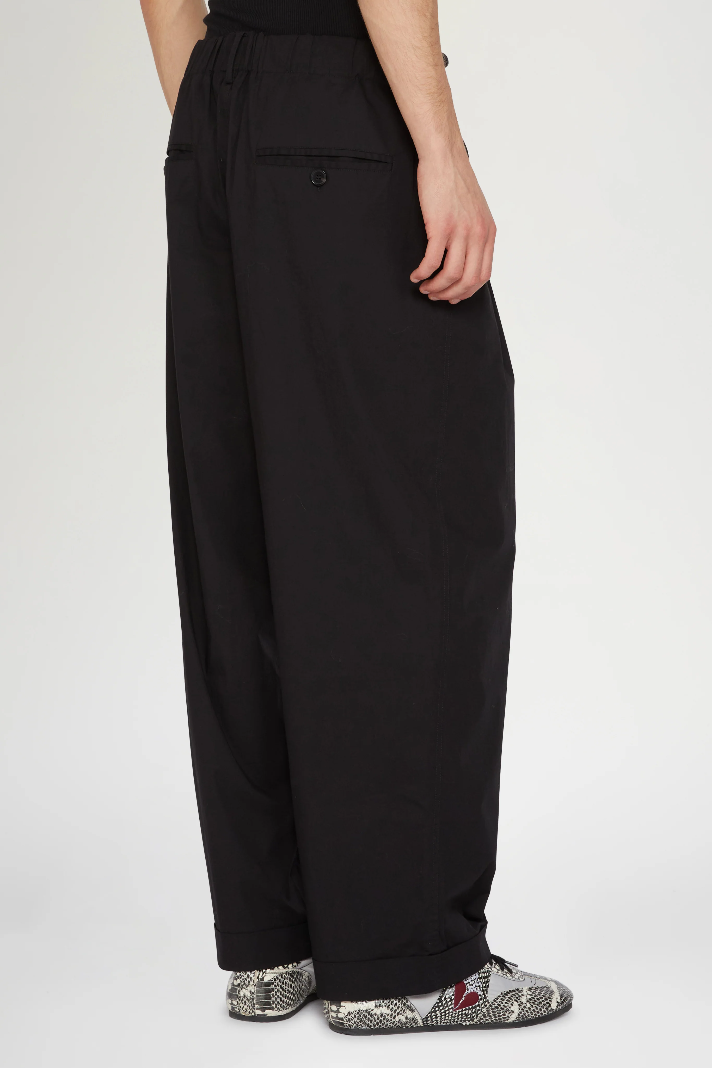Black Wide-Leg Trousers - Image 3