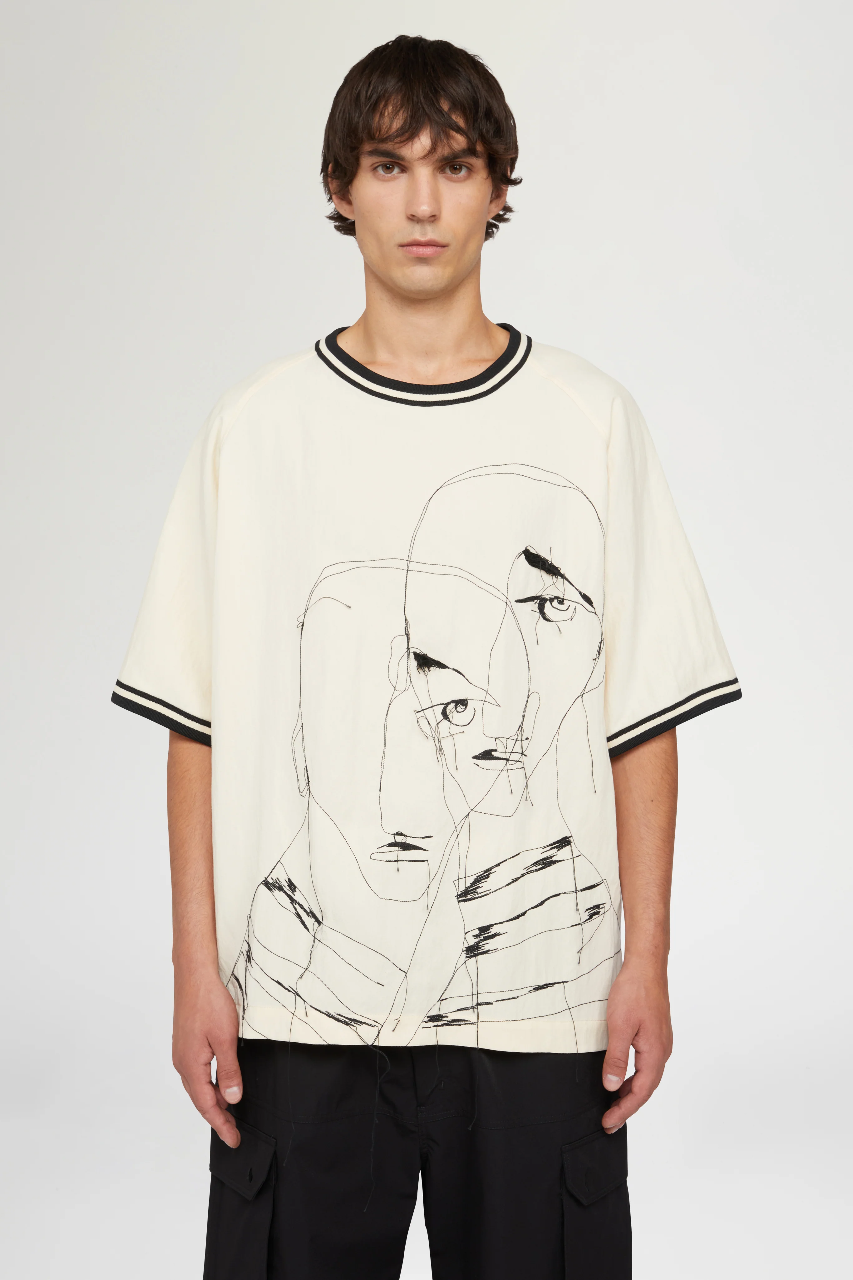 Cream Cotton T-shirt - Image 3