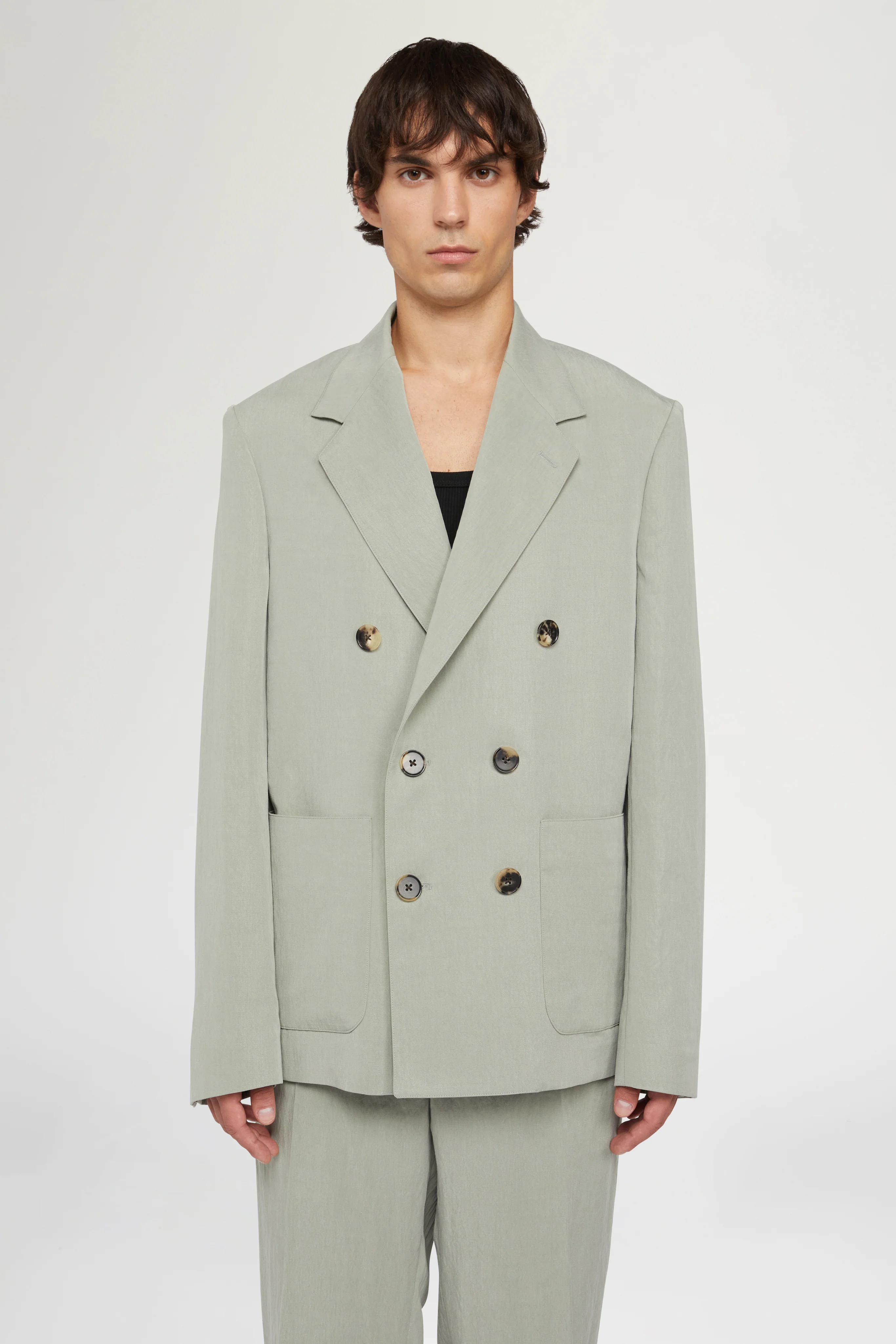 Sage Green Double-Breasted Jacket - Image 3
