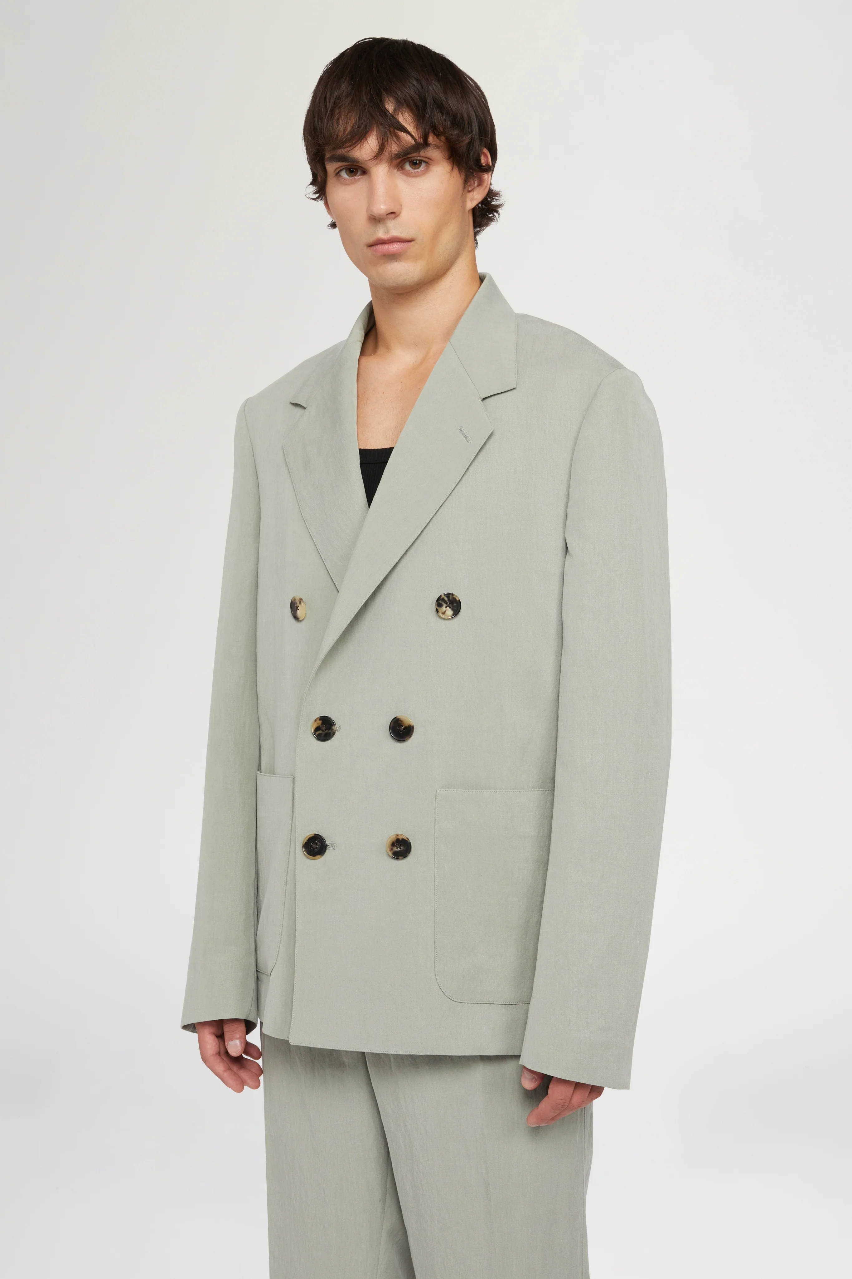 Sage Green Double-Breasted Jacket - Image 5