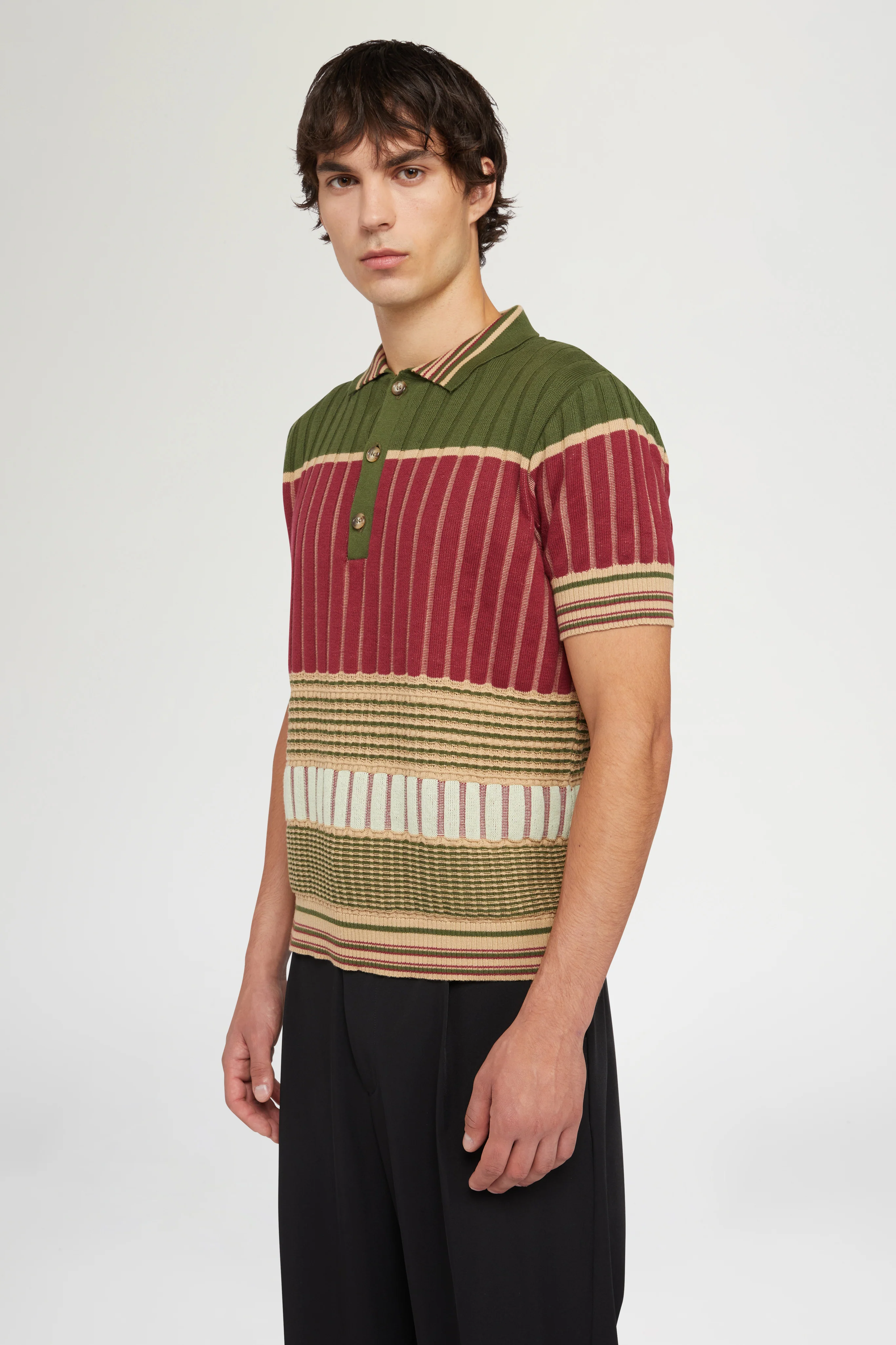 Red & Green Knit Polo - Image 4
