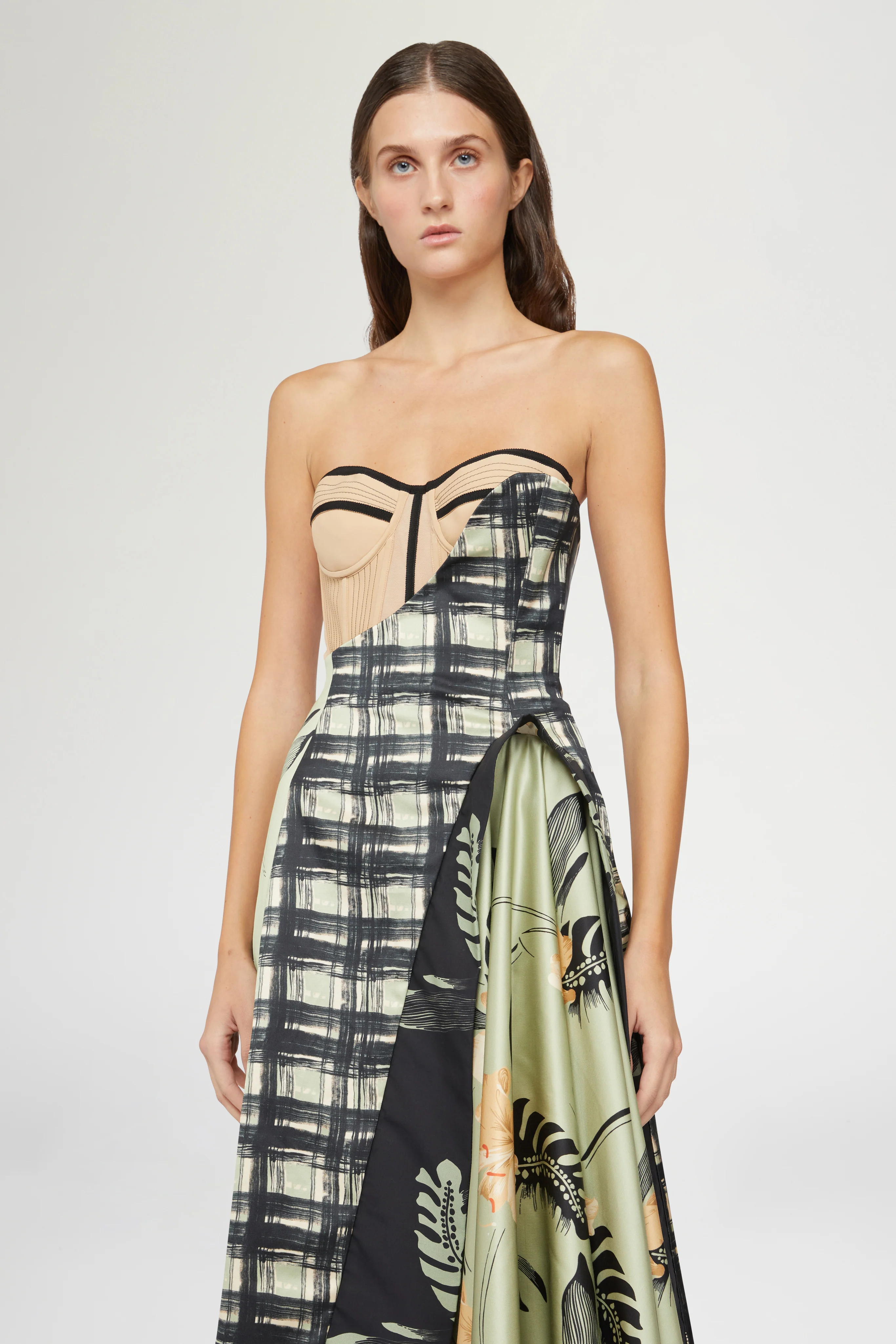 Bustier Dress Ibiscus Print - Image 3