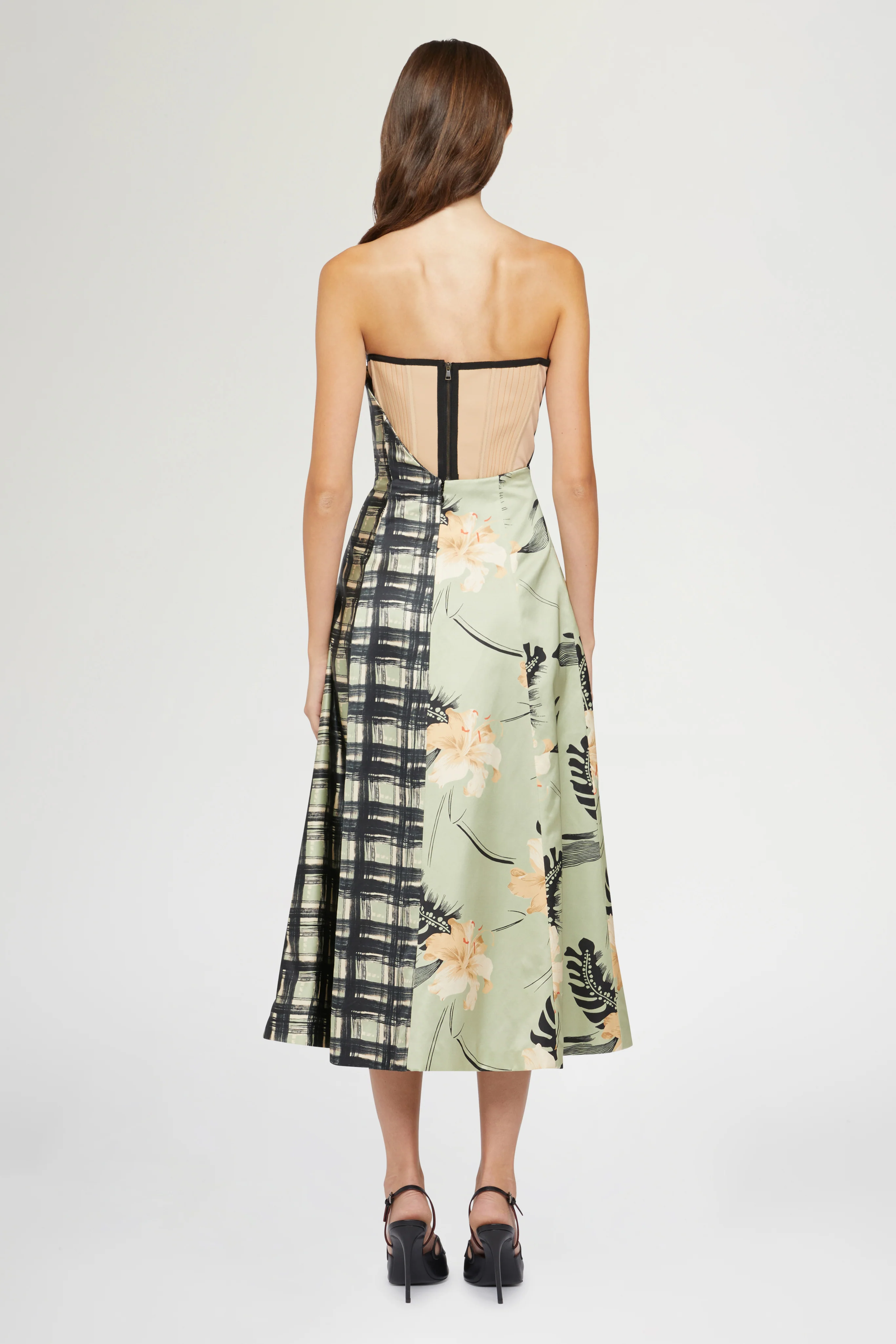 Bustier Dress Ibiscus Print - Image 5