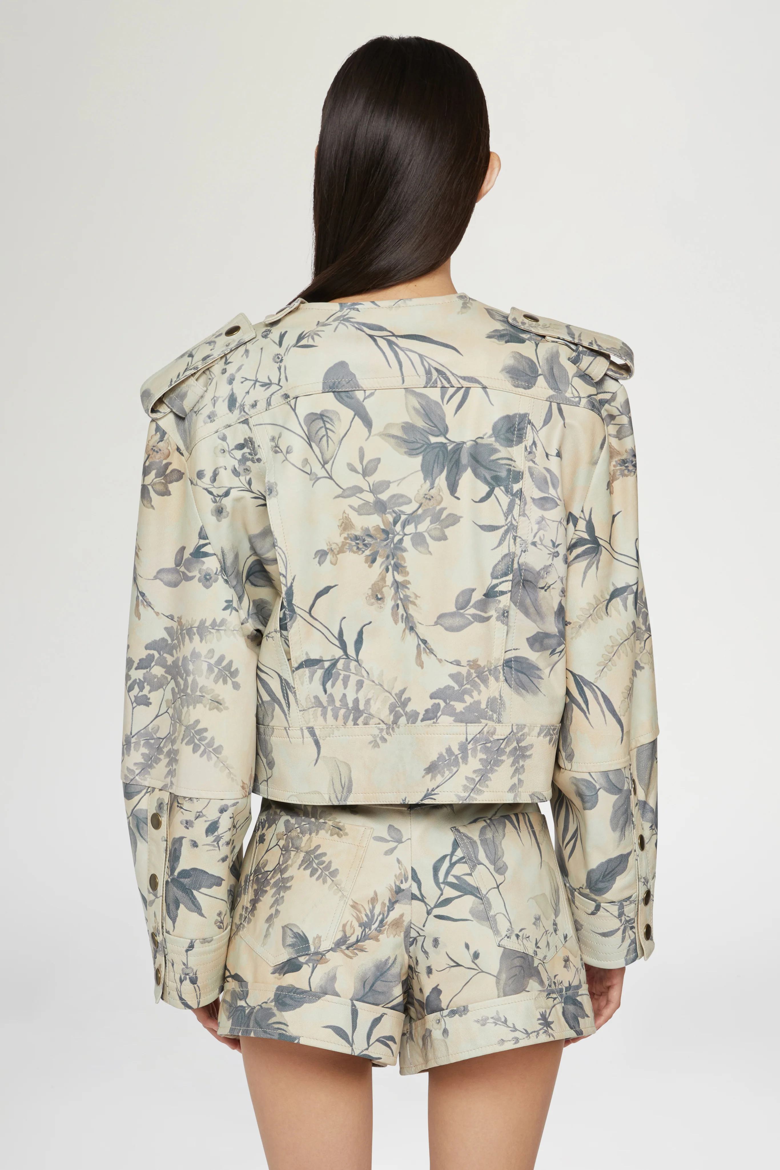 Leather Jacket Tropical Print - Image 5