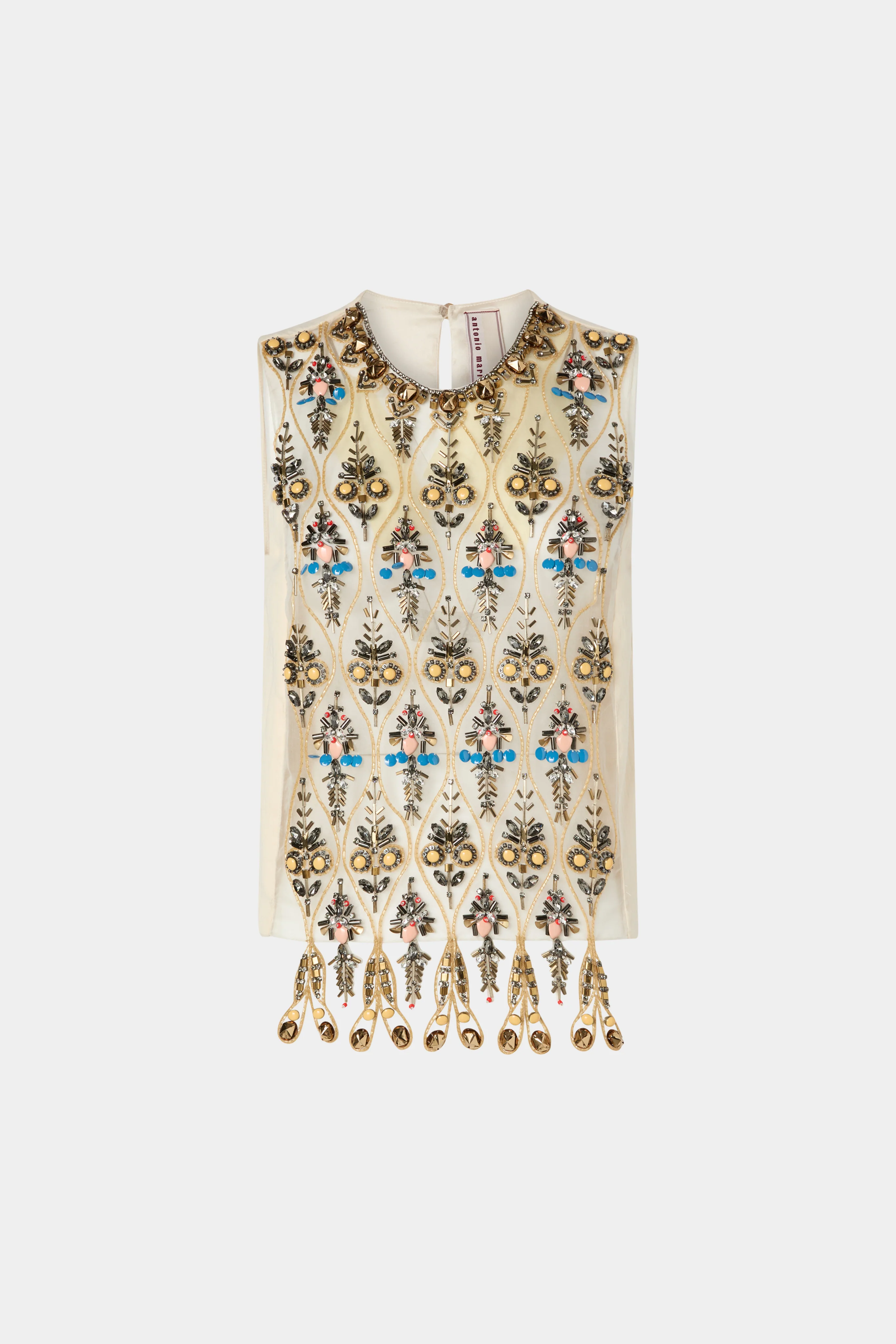 Top with Beaded Embroidery