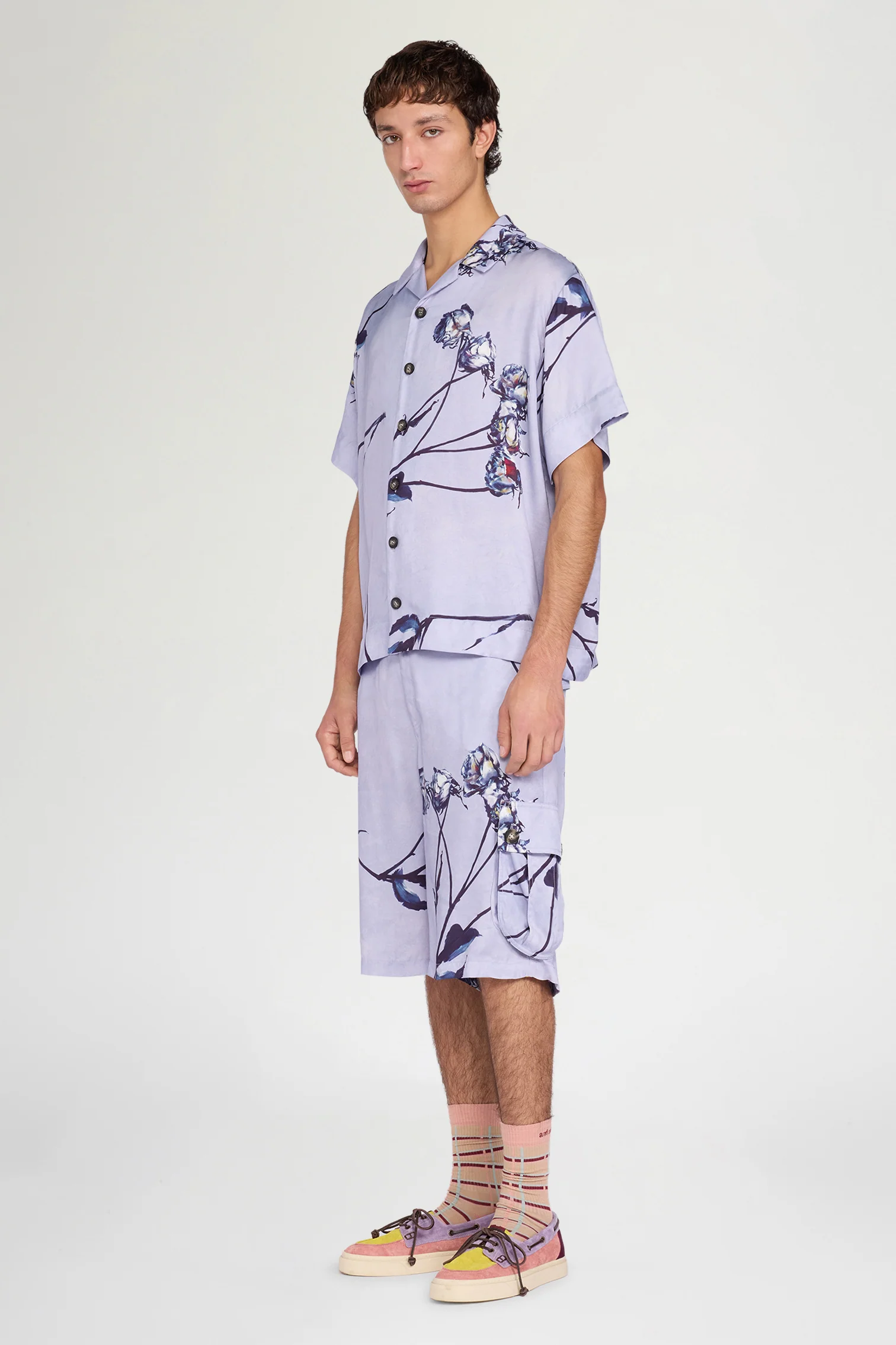 Lilac Floral Bermuda Shorts - Image 2