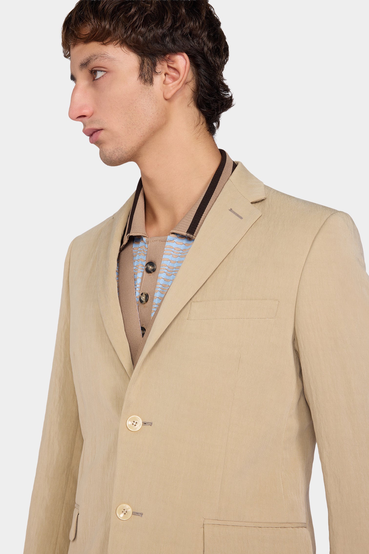 Desert Sand Single-Breasted Blazer - Image 4
